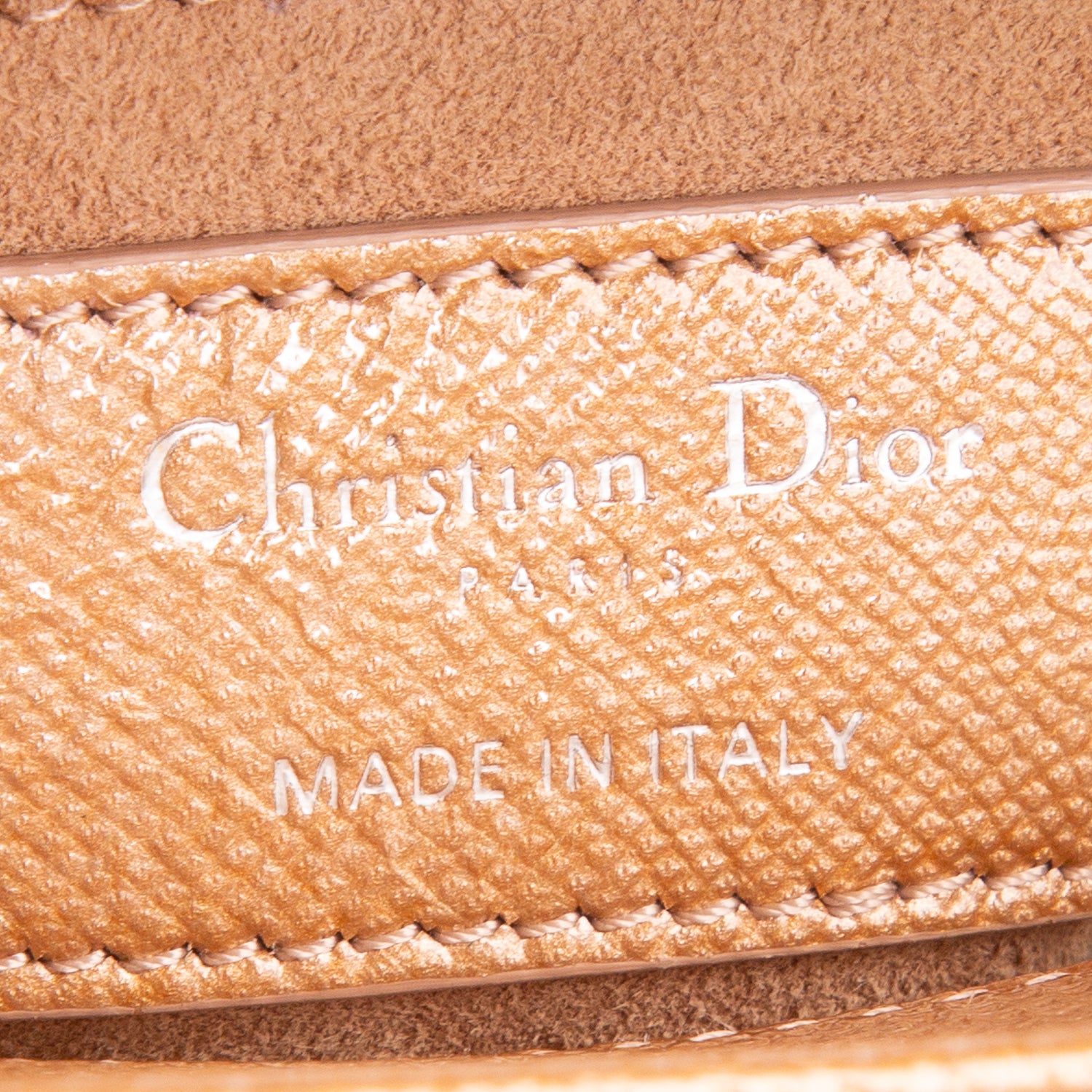 Christian Dior Orange Lizard Mini Lady Dior Bag w/ Strap