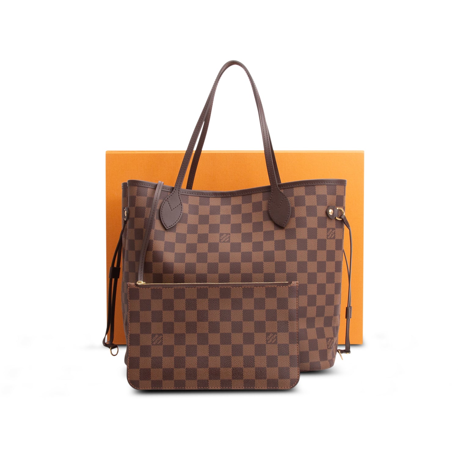 Louis Vuitton Damier Ebene Neverfull MM w/ Box & Pouch