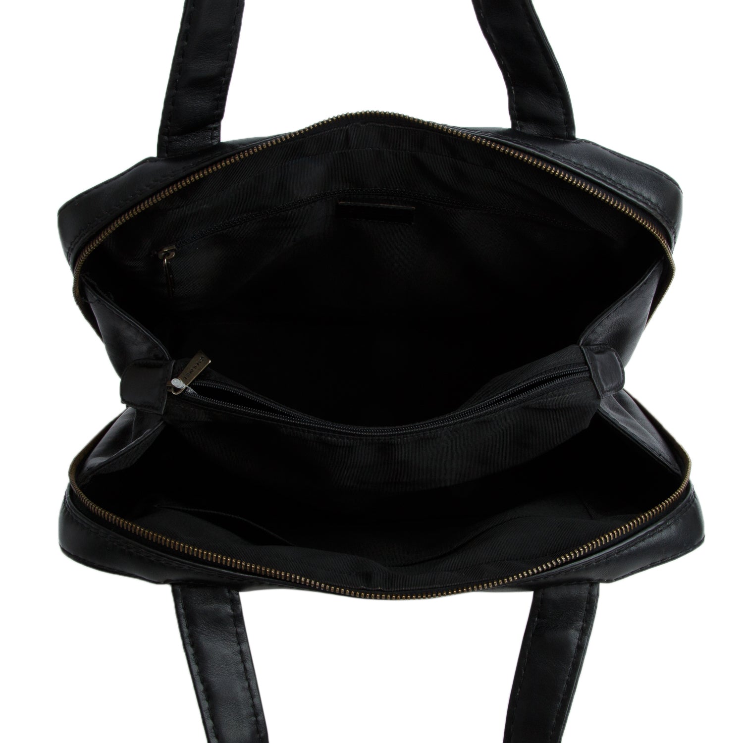 Chanel Black Calfskin Contrast Stich Surpique Bowler w/ Authenticity Card & Pouch