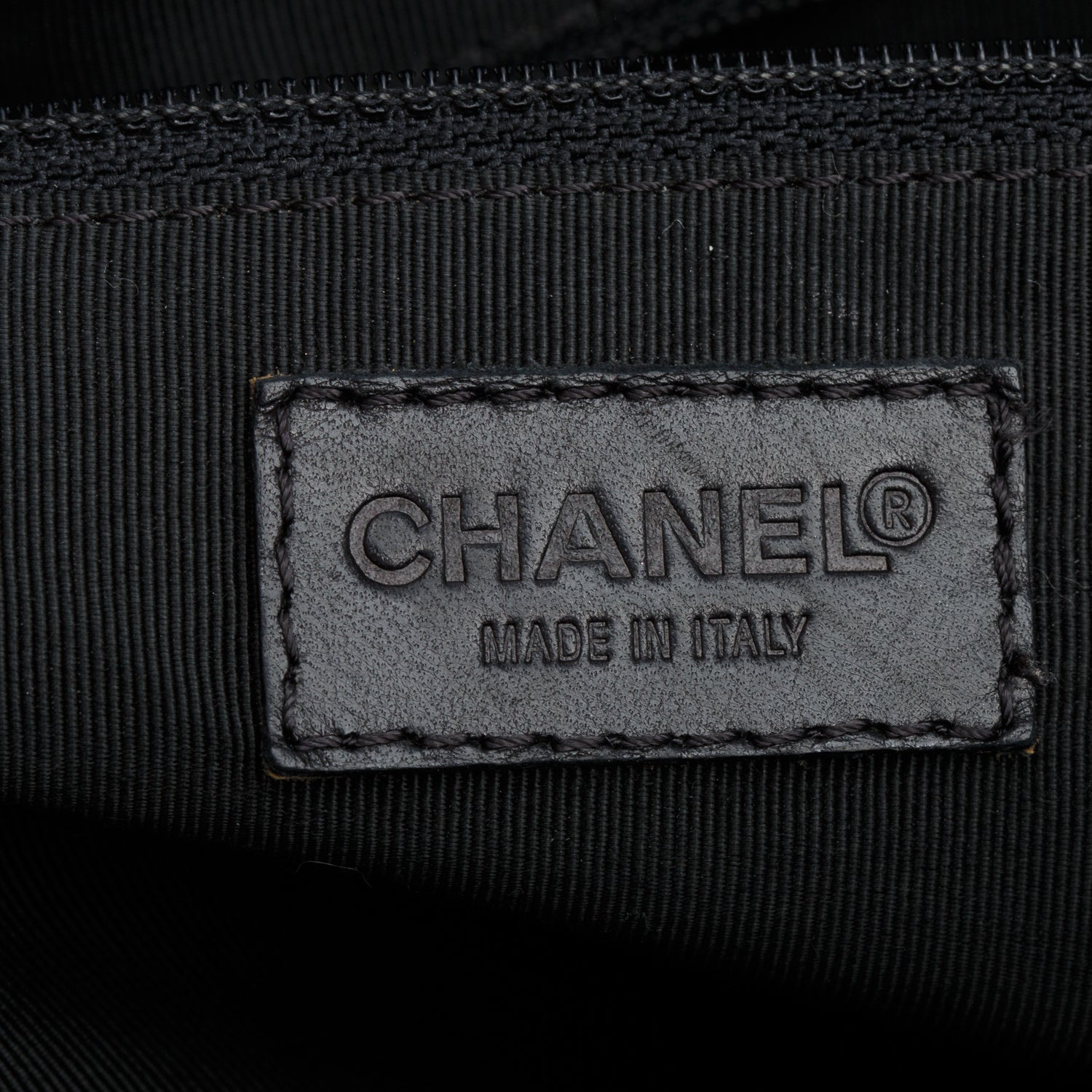 Chanel Black Calfskin Contrast Stich Surpique Bowler w/ Authenticity Card & Pouch