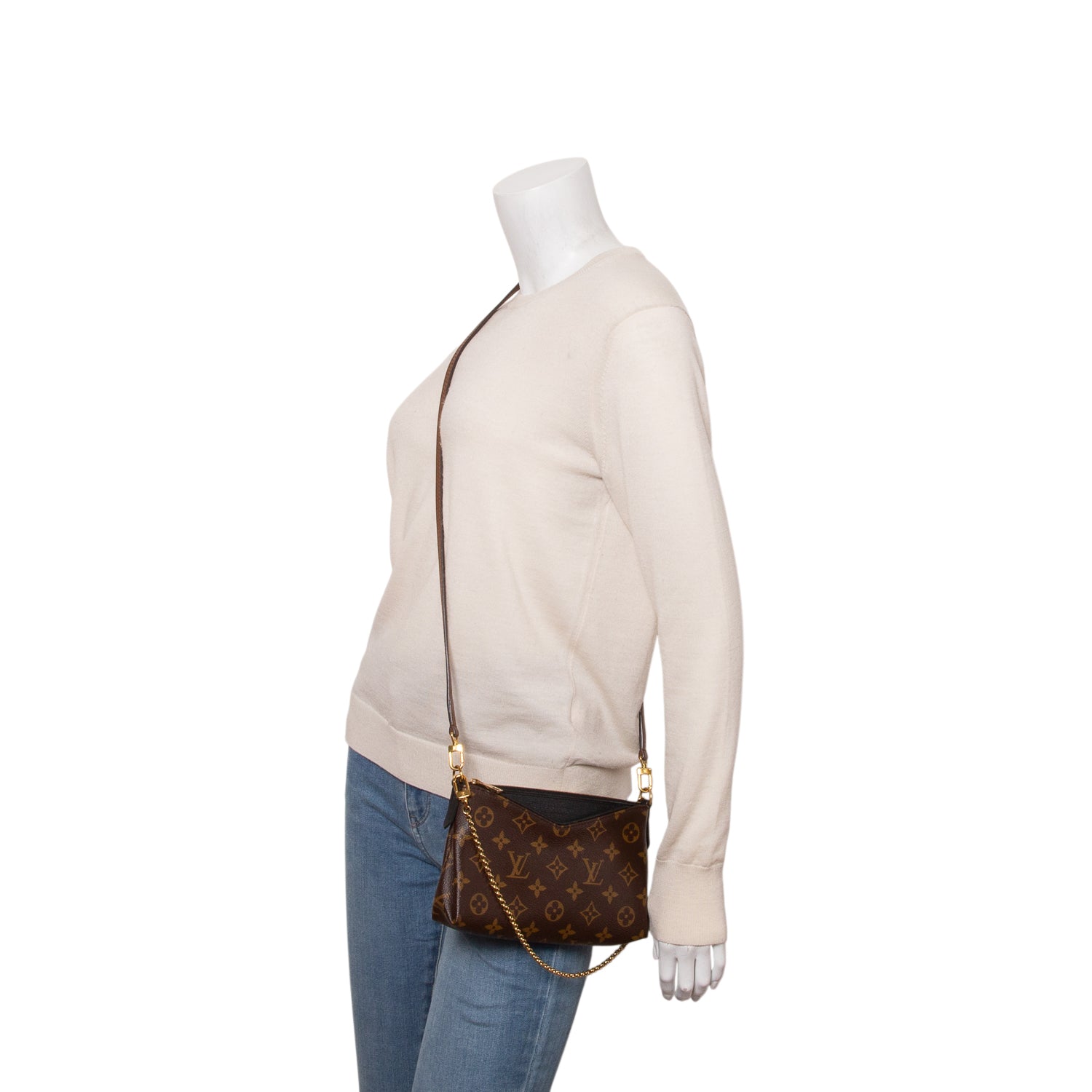 Louis Vuitton Monogram Pallas Clutch w/ Straps