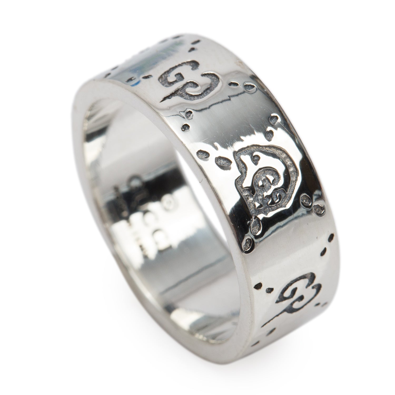Gucci Sterling Silver Ghost Ring, Size 5.5