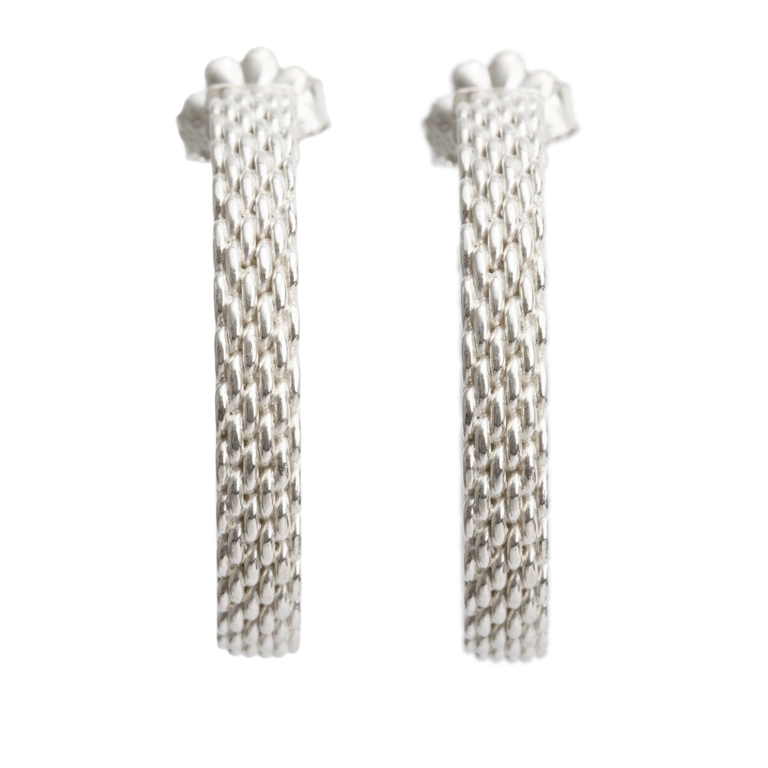 Tiffany & Co. Sterling Silver Somerset Medium Hoop Earrings
