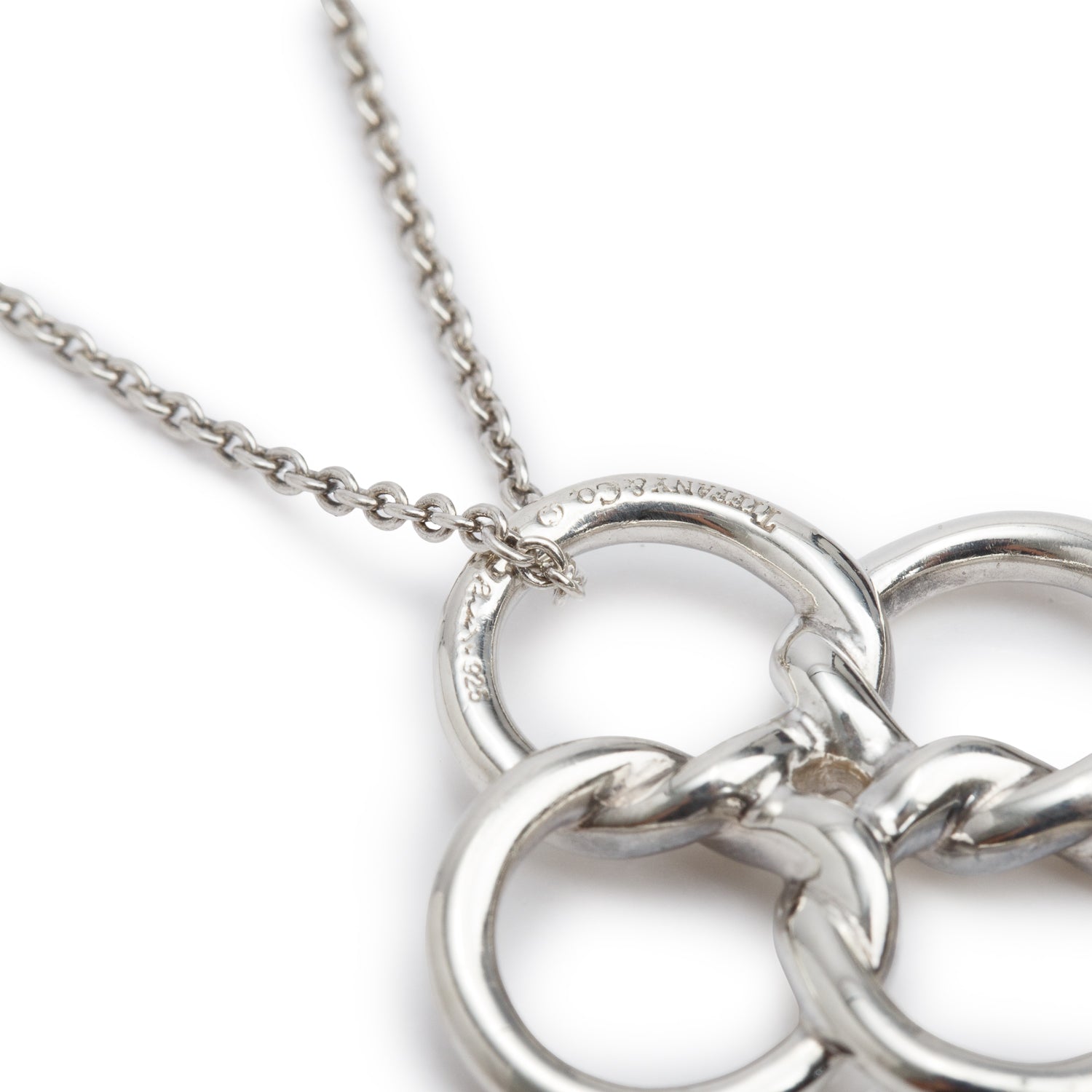Tiffany & Co. Elsa Peretti Sterling Silver Quadrifoglio Pendant Necklace