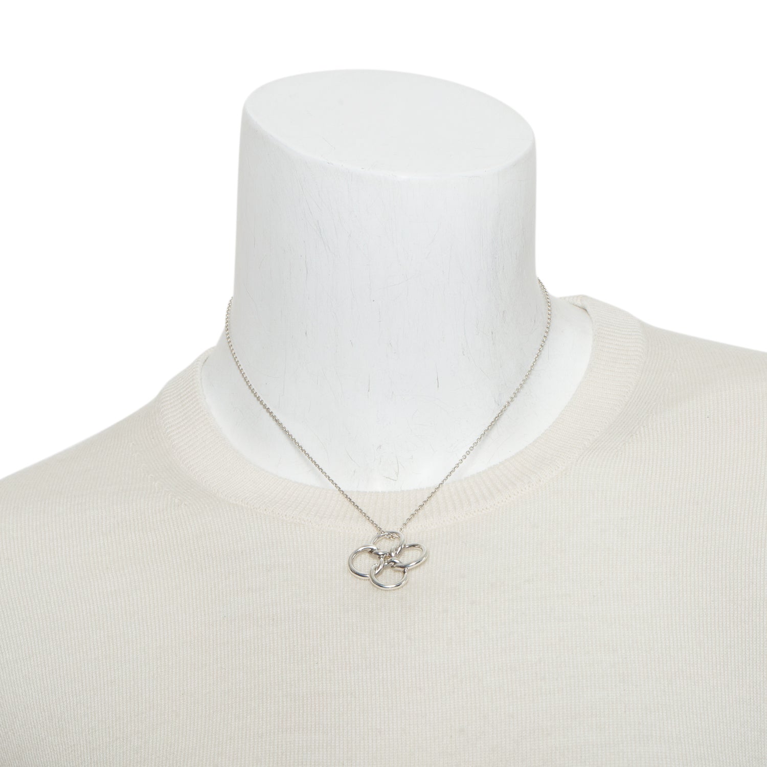Tiffany & Co. Elsa Peretti Sterling Silver Quadrifoglio Pendant Necklace