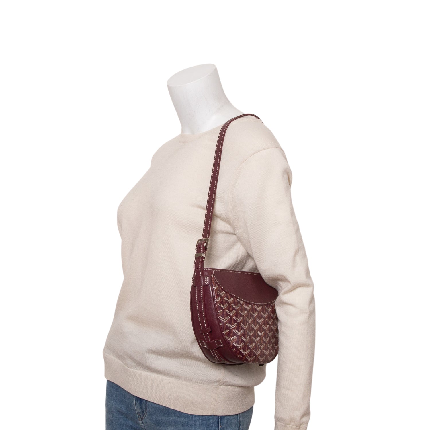 Goyard 2024 Burgundy Goyardine Canvas Hirondelle