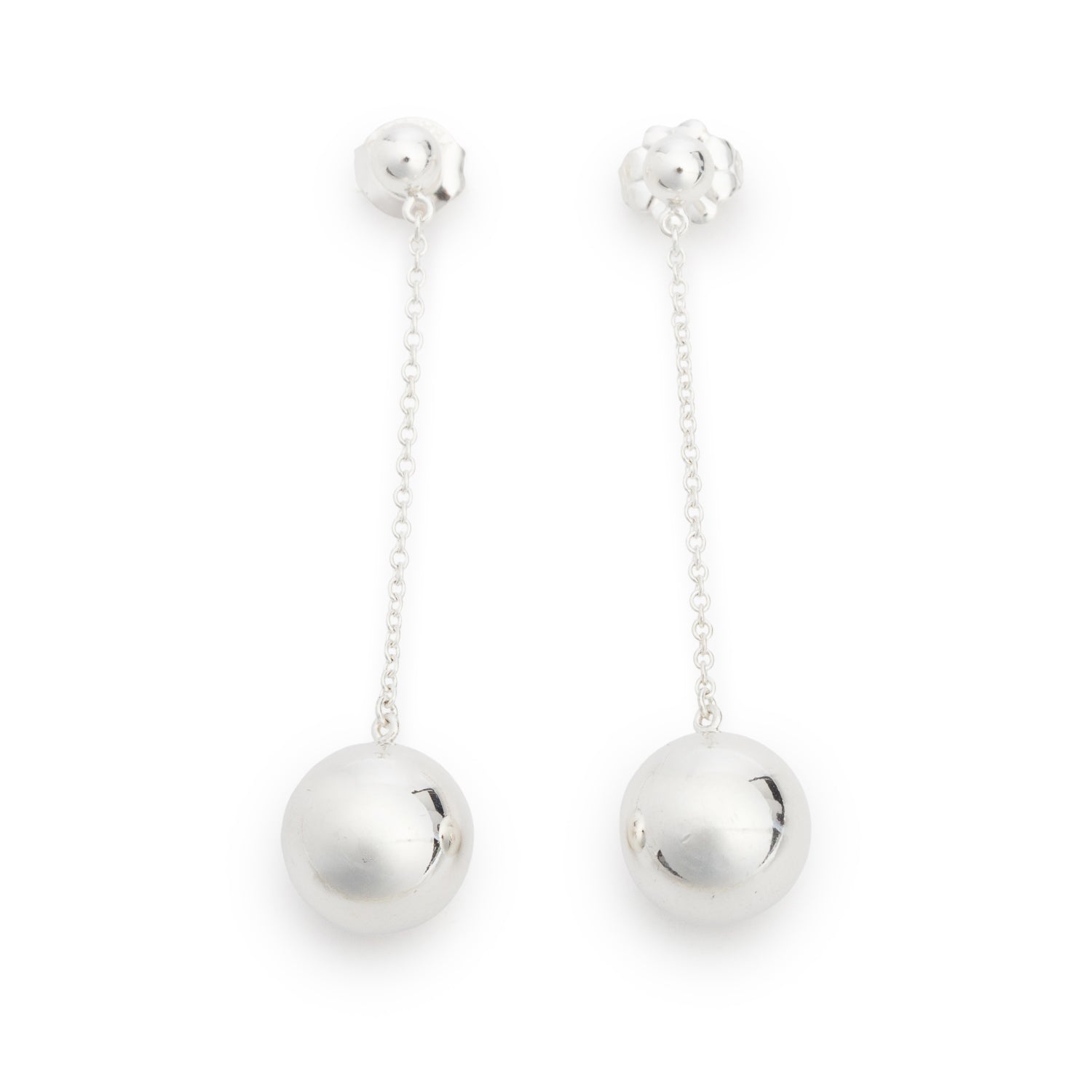 Tiffany & Co. Sterling Silver HardWear Ball Drop Earrings