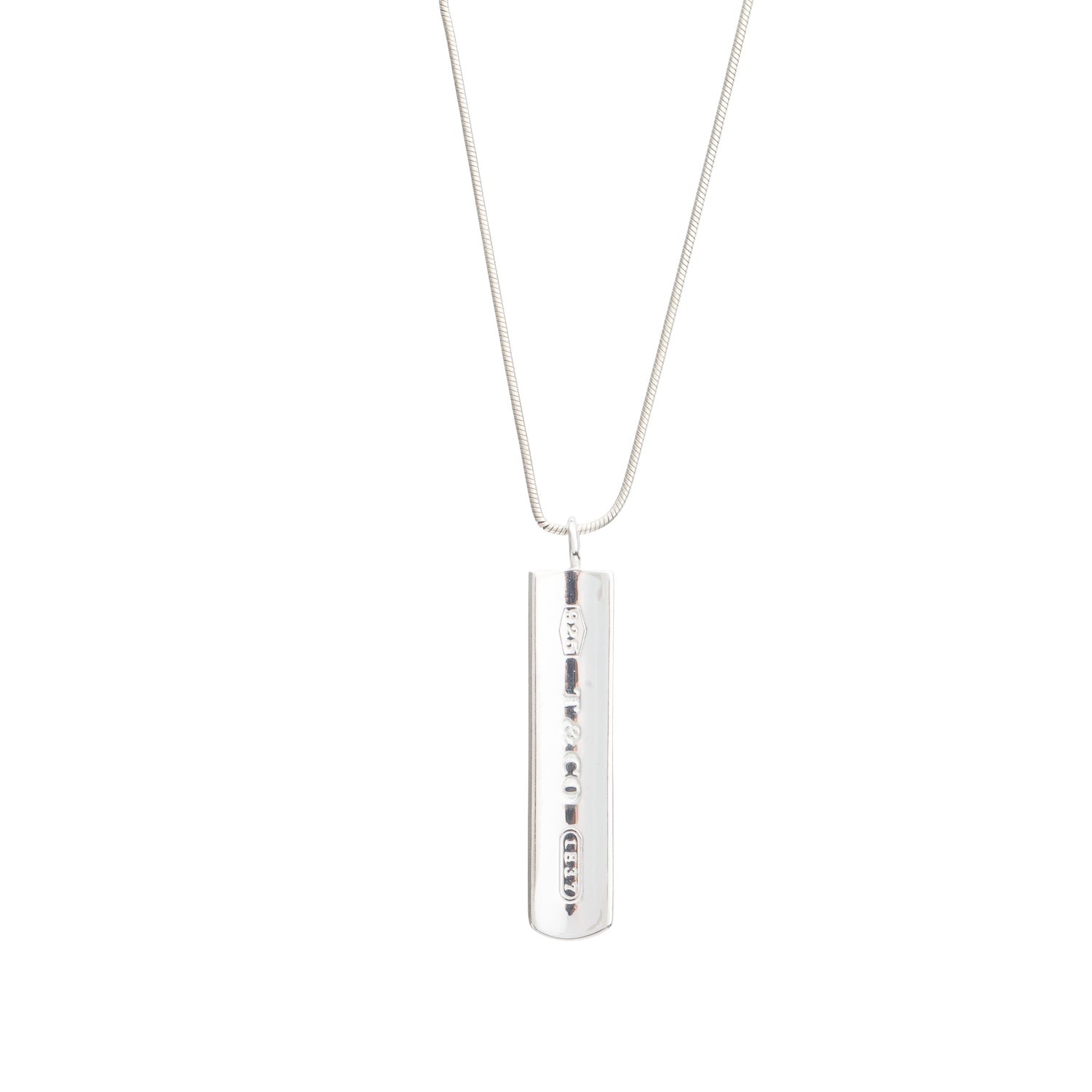 Tiffany & Co. Vintage Sterling Silver 1837 Bar Pendant Necklace