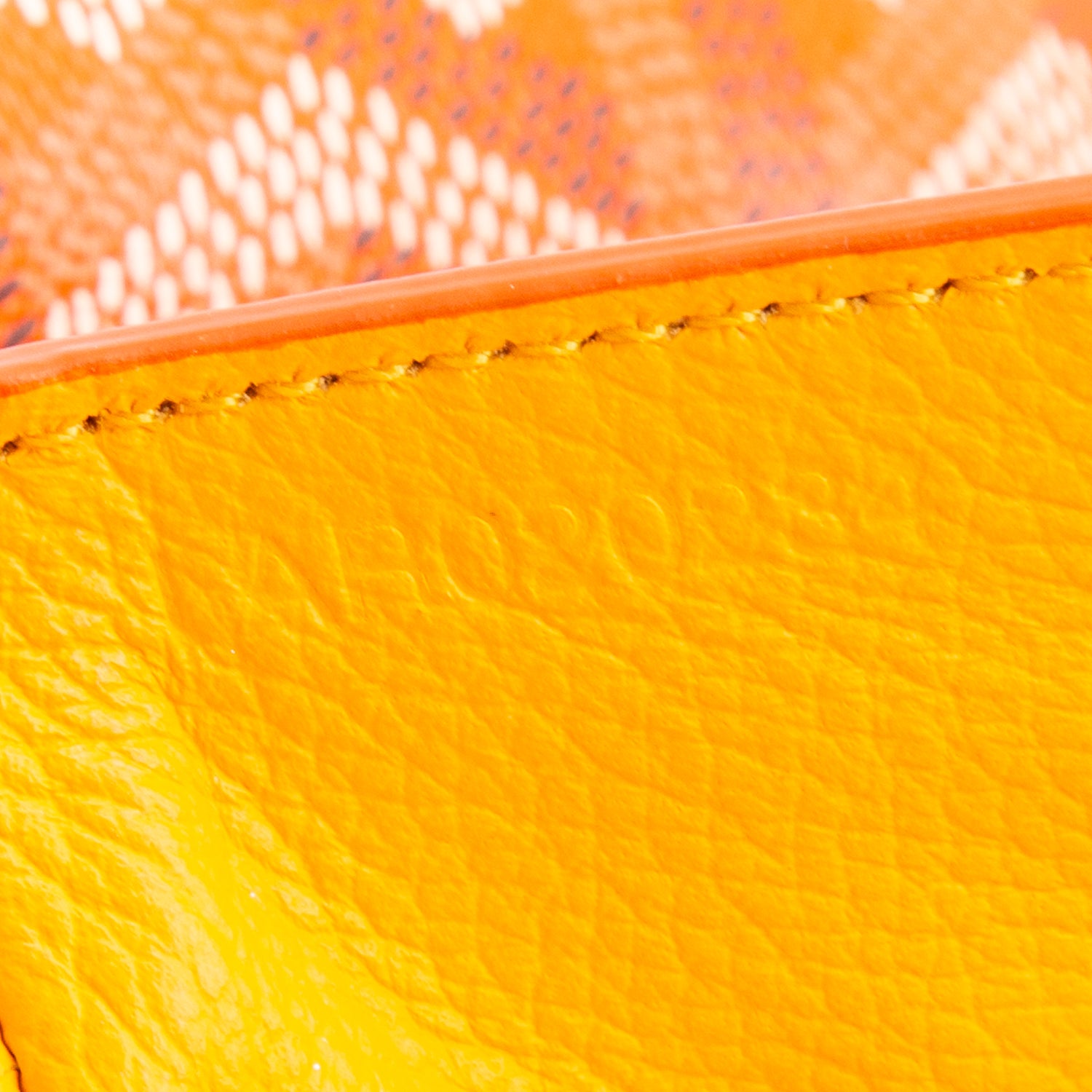 Goyard 2023 Orange Leather & Goyardine Canvas Saigon Souple Mini Bag w/ Box & Strap