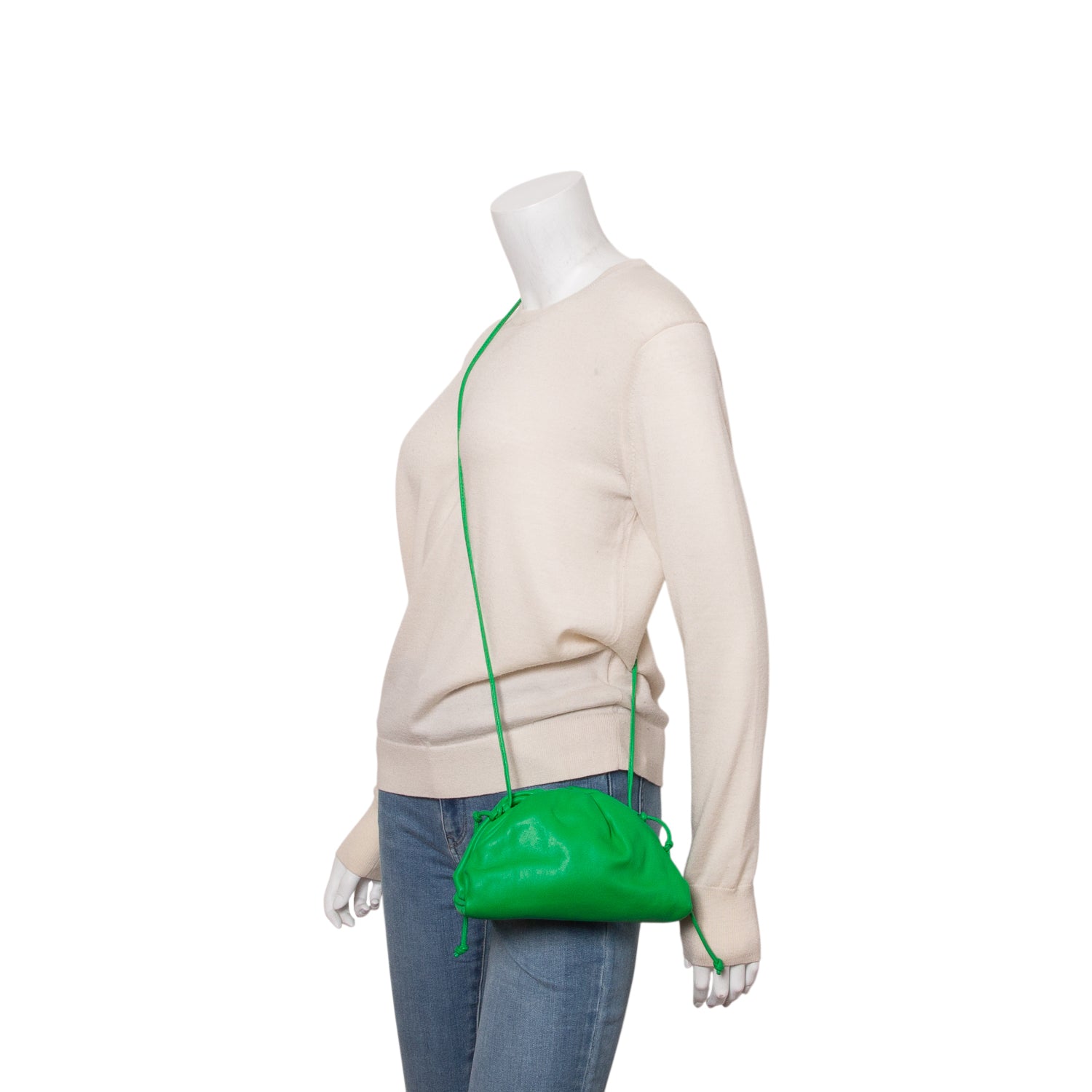 Bottega Veneta Green Nappa The Mini Pouch