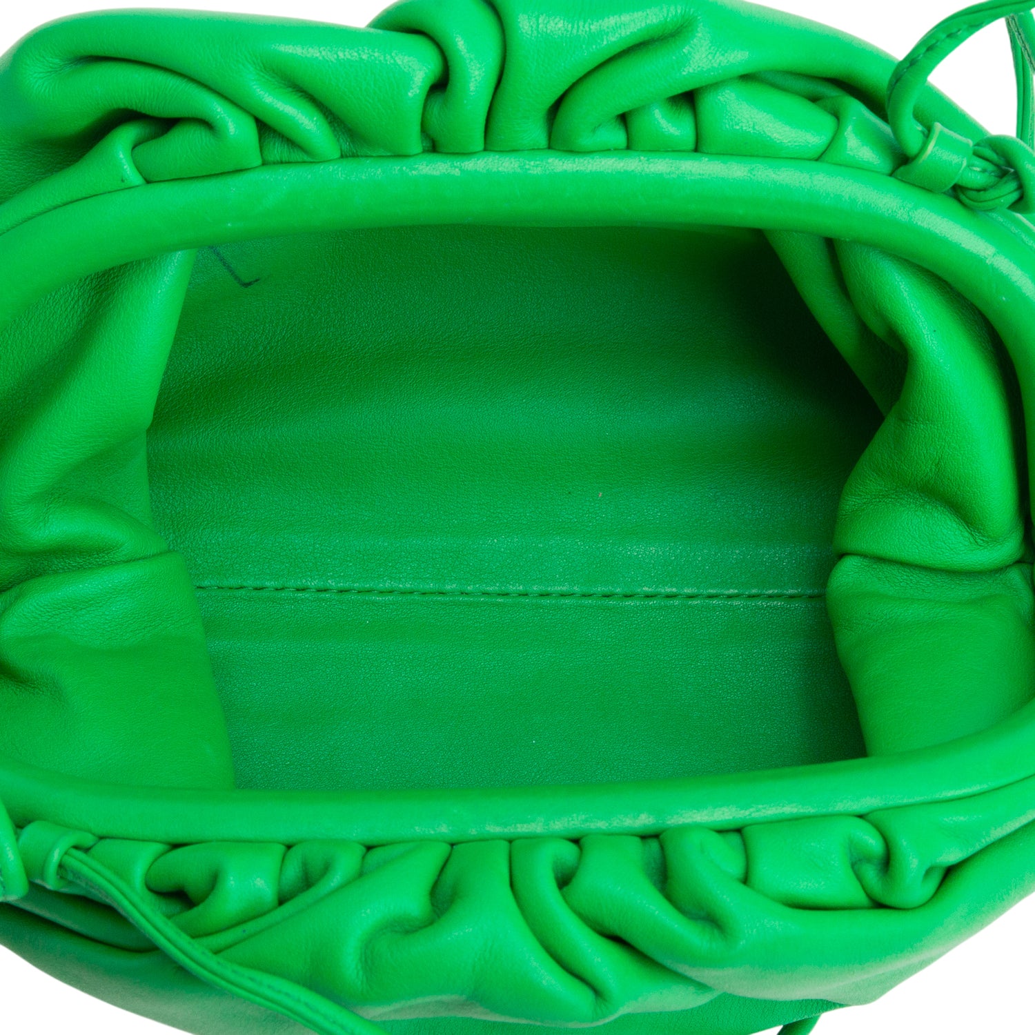 Bottega Veneta Green Nappa The Mini Pouch