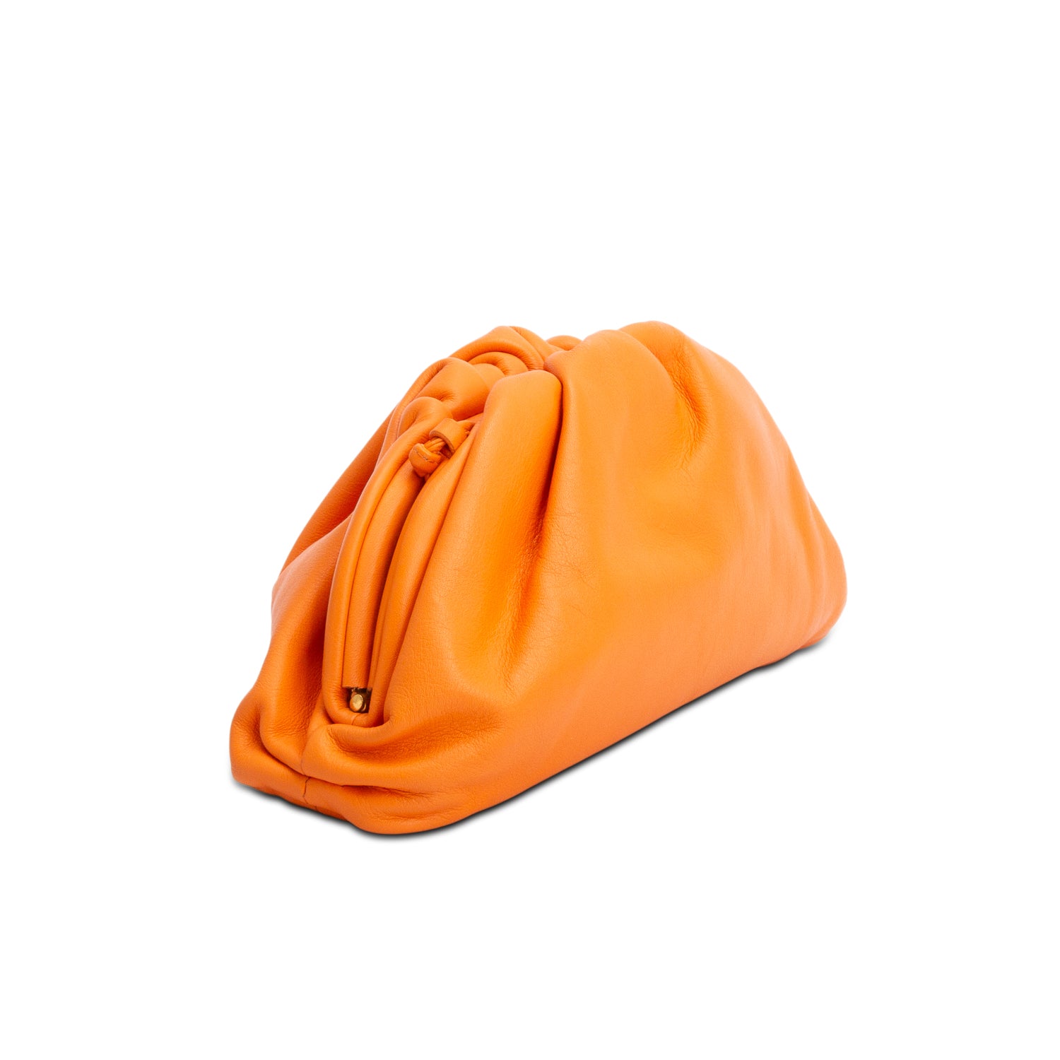 Bottega Veneta Orange Nappa The Mini Pouch