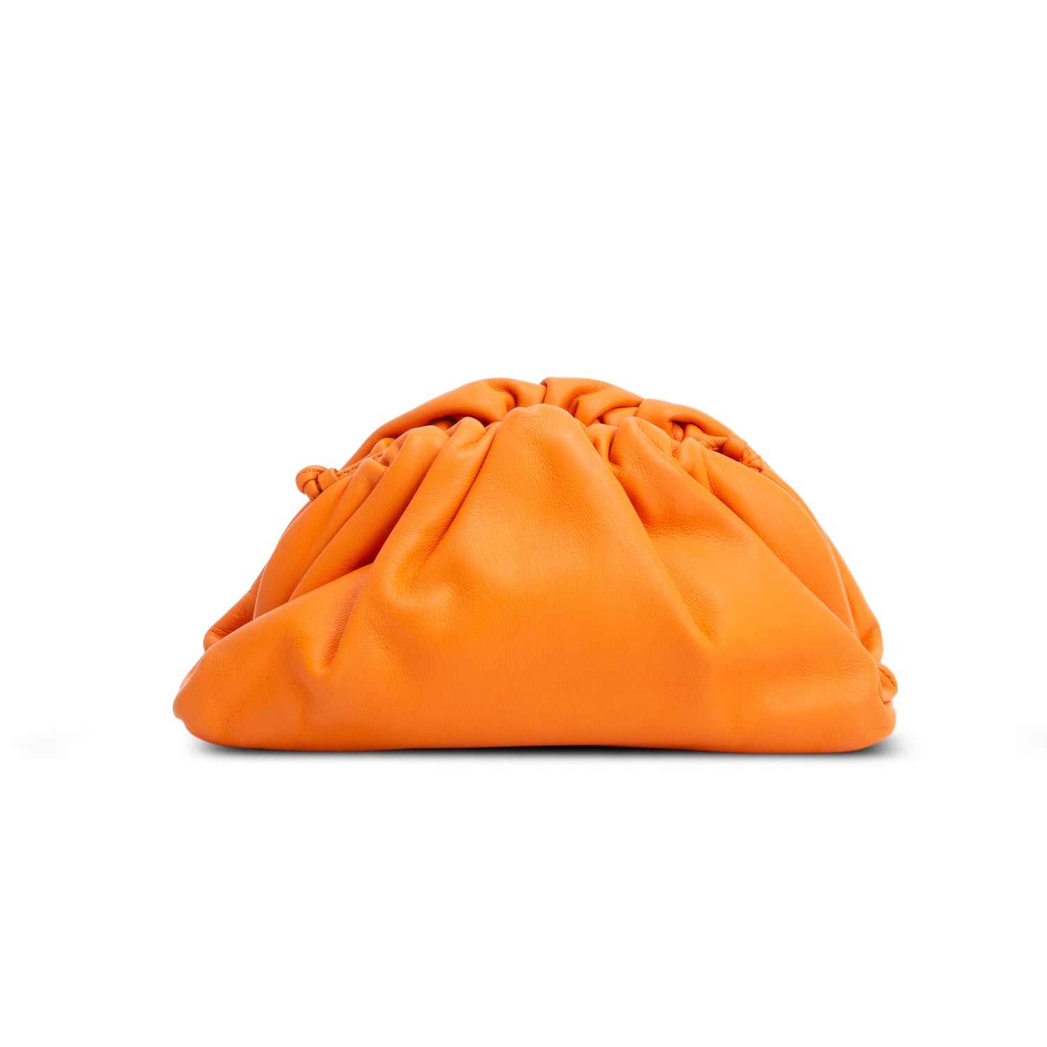 Bottega Veneta Orange Nappa The Mini Pouch
