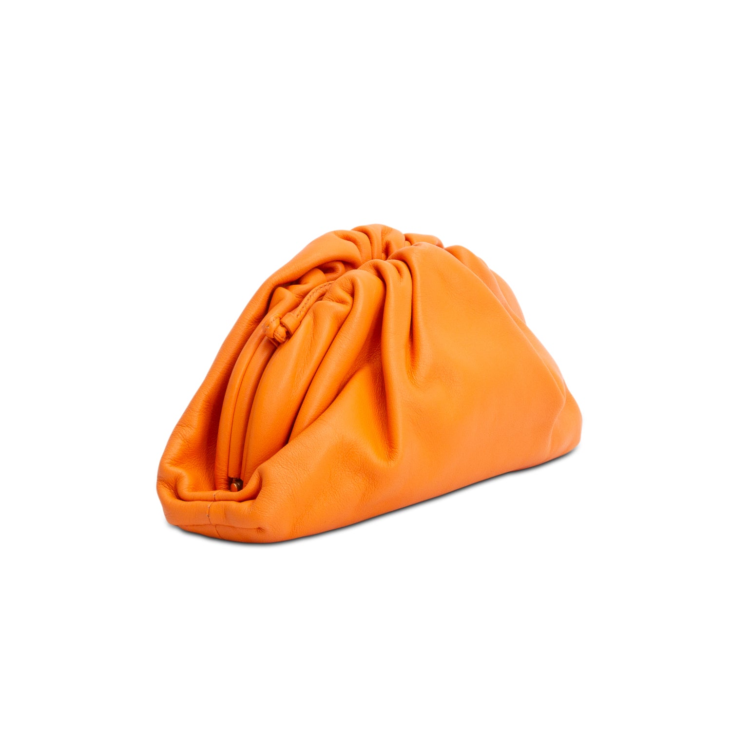 Bottega Veneta Orange Nappa The Mini Pouch