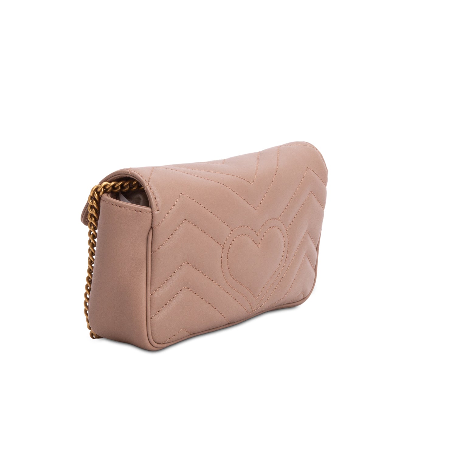 Gucci Pink GG Marmont Matelasse Leather Super Mini Bag