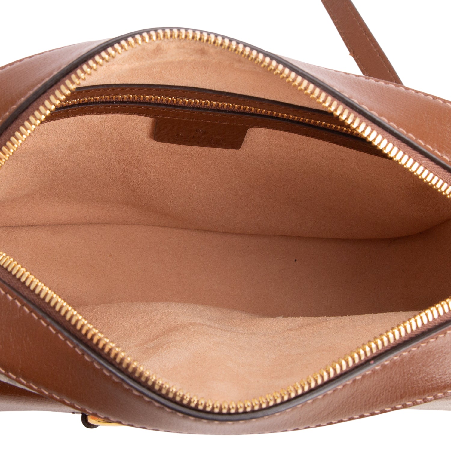 Gucci Brown GG Supreme Monogram Small Horsebit 1955 Shoulder Bag