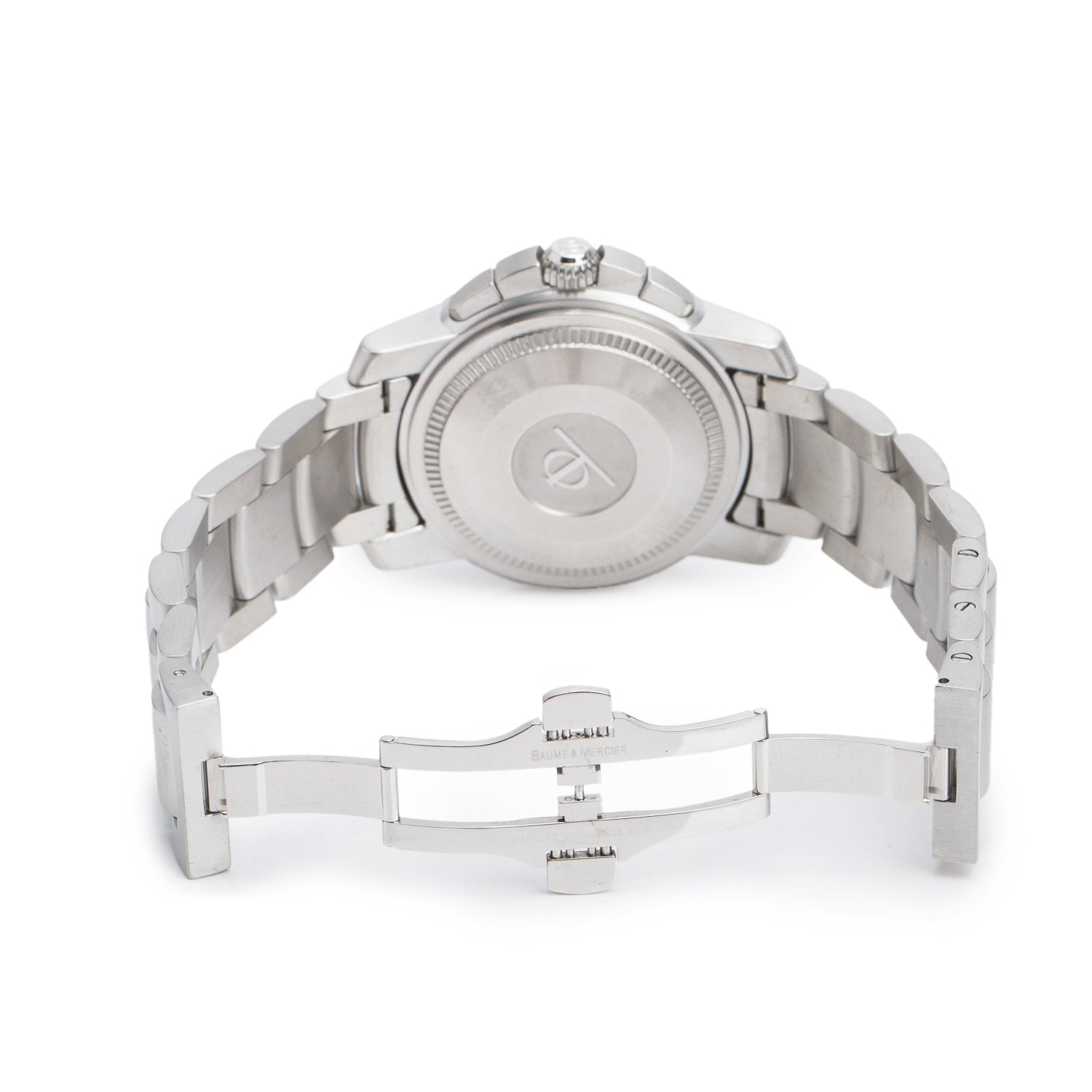 Baume & Mercier Stainless Steel Capeland 41 MM Chronograph Automatic Watch Silver Dial MOA65366