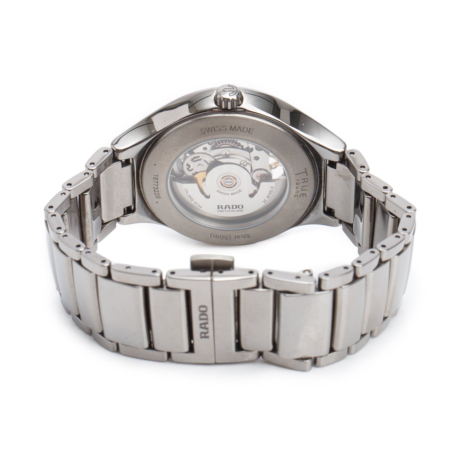 Rado Ceramic True Round 40 MM Open Heart Automatic Watch Grey Dial