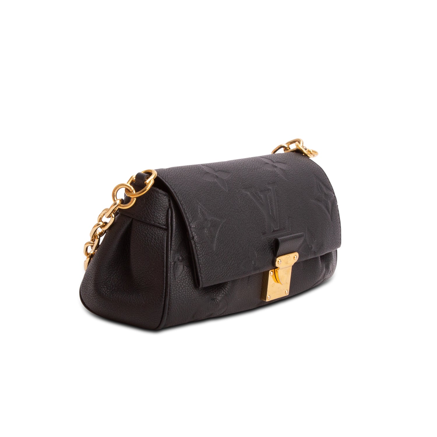 Louis Vuitton Black Empreinte Monogram Giant Favorite w/ Box & Straps