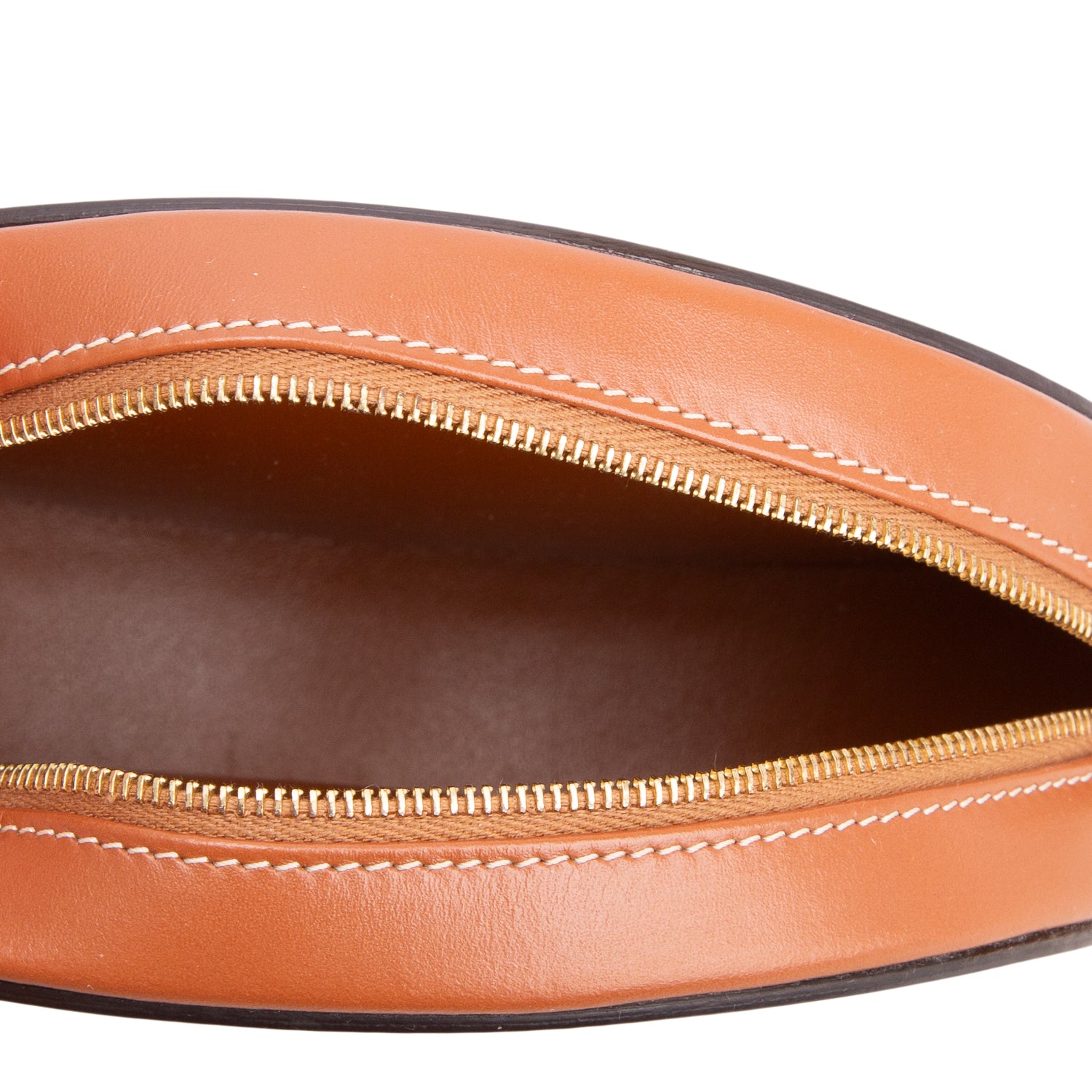 Celine 2021 Brown Smooth Calfskin Triomphe Oval Crossbody