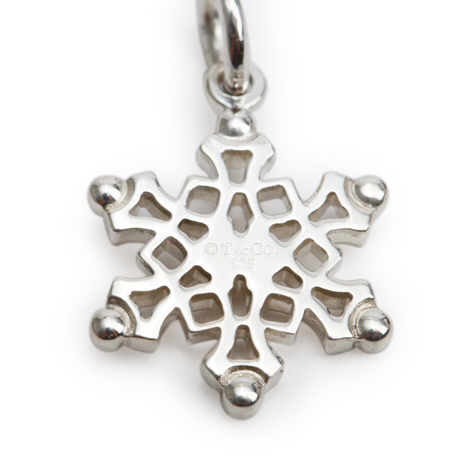 Tiffany & Co. Sterling Silver Snowflake Charm Pendant