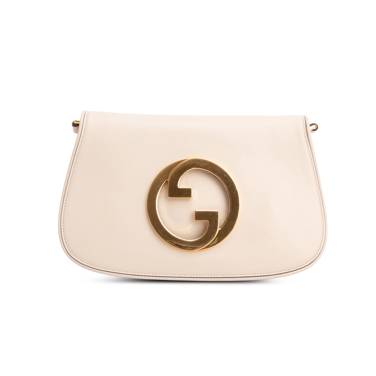 Gucci Cream Calfskin Leather Blondie Shoulder Bag w/ Straps