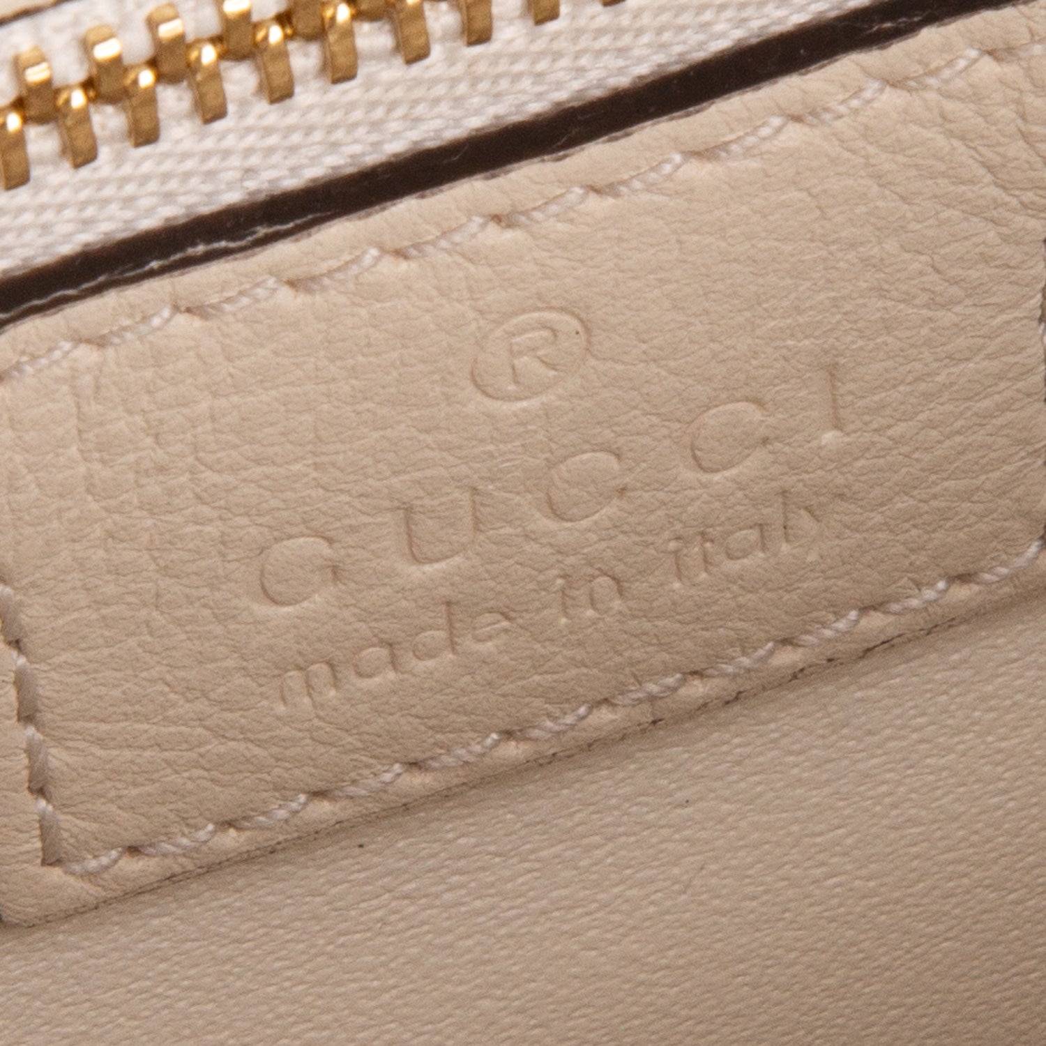 Gucci Cream Calfskin Leather Blondie Shoulder Bag w/ Straps