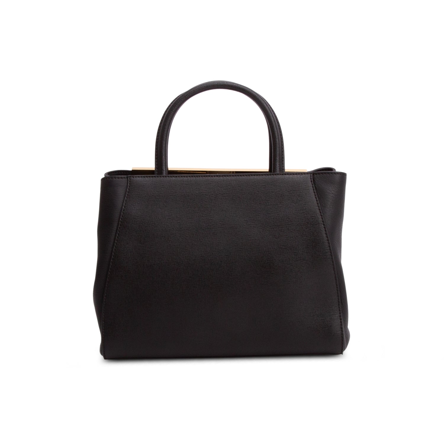 Fendi Black Vitello Elite Petite 2Jours Tote w/ Strap