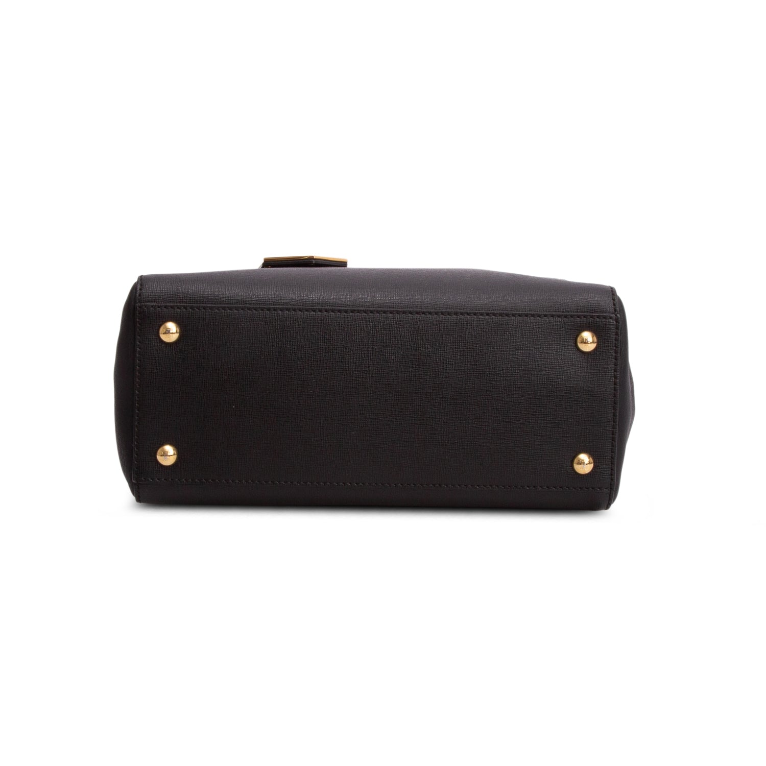 Fendi Black Vitello Elite Petite 2Jours Tote w/ Strap