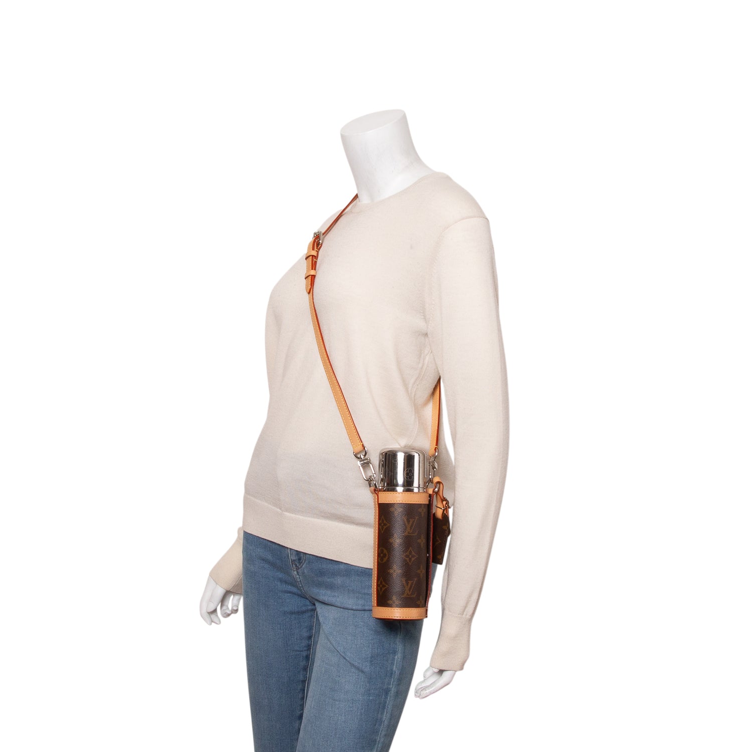 Louis Vuitton Monogram LV Vers Flask Holder & Thermos w/ Strap