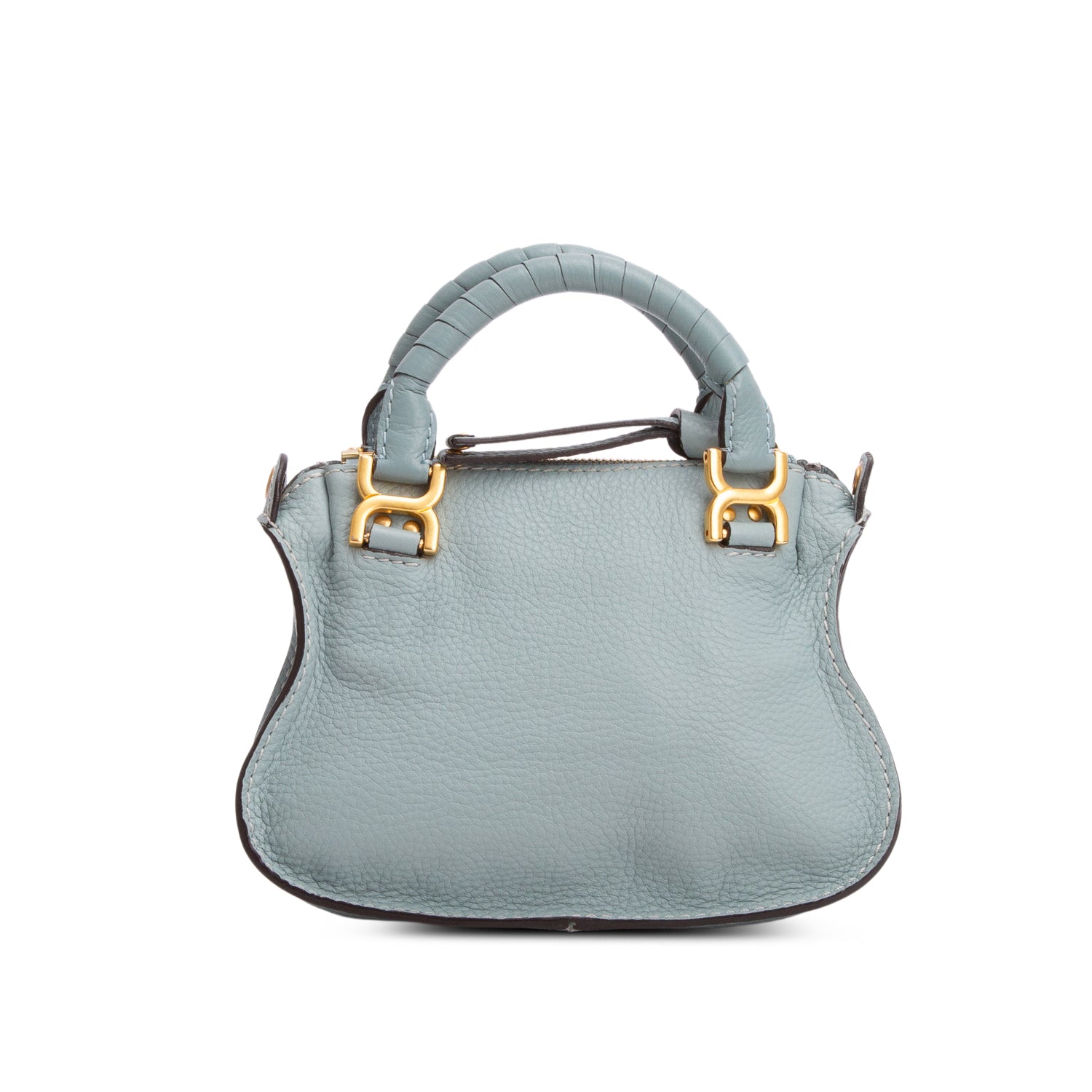 Chloe 2020 Blue Calfskin Mini Marcie Satchel w/ Strap