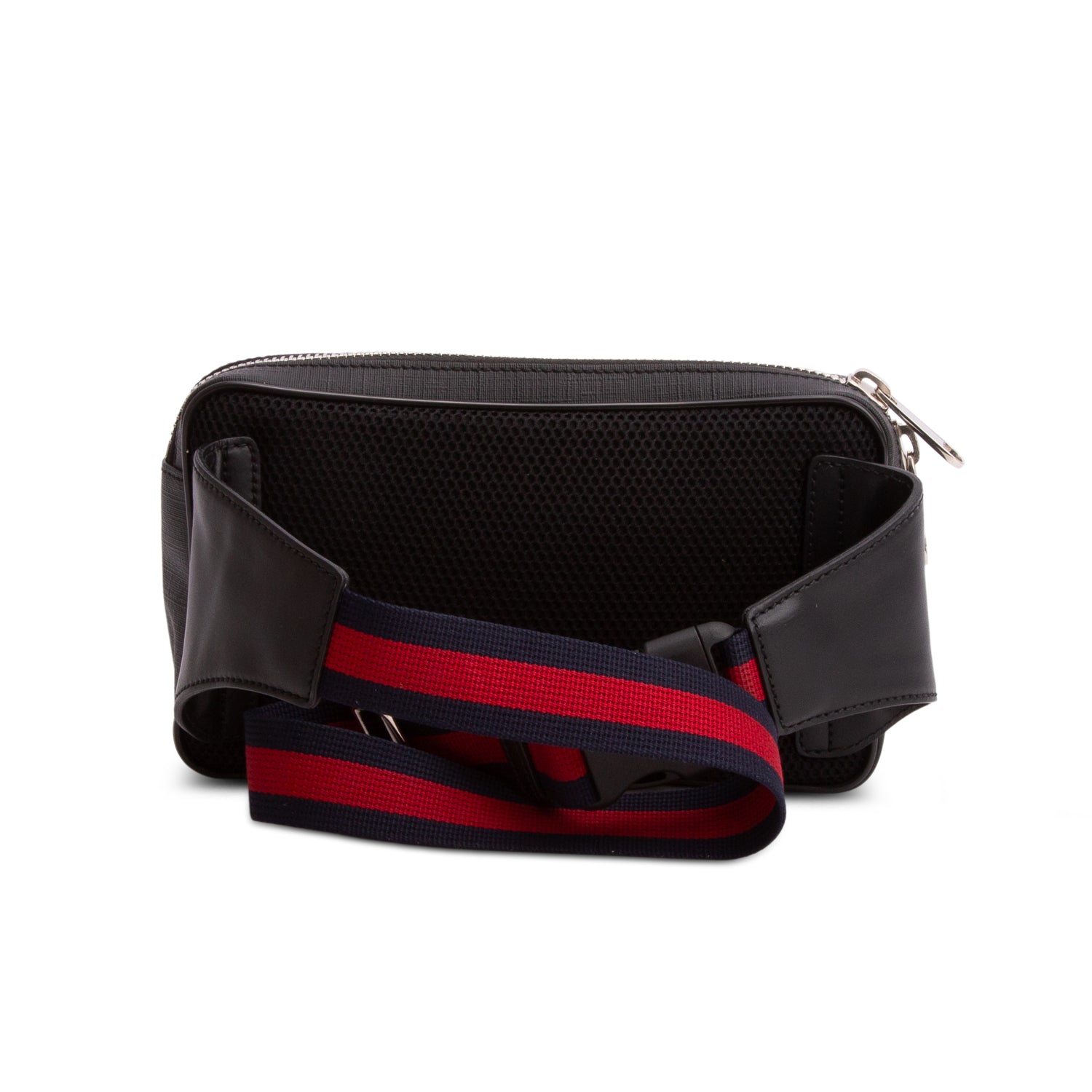 Gucci Black Soft GG Supreme Monogram Web Belt Bag