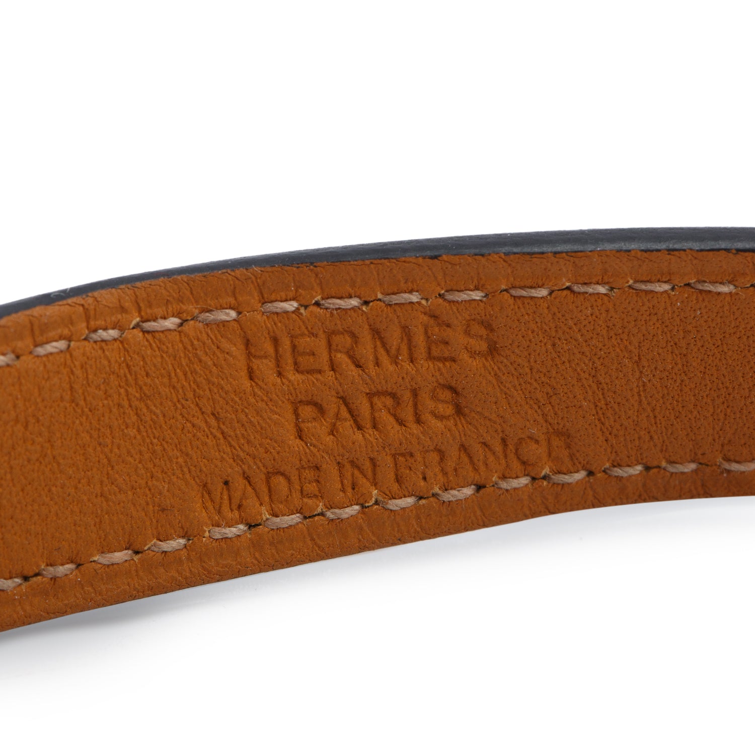 Hermes Palladium Plated Black Leather Mini Kelly Double Tour Bracelet, Size S