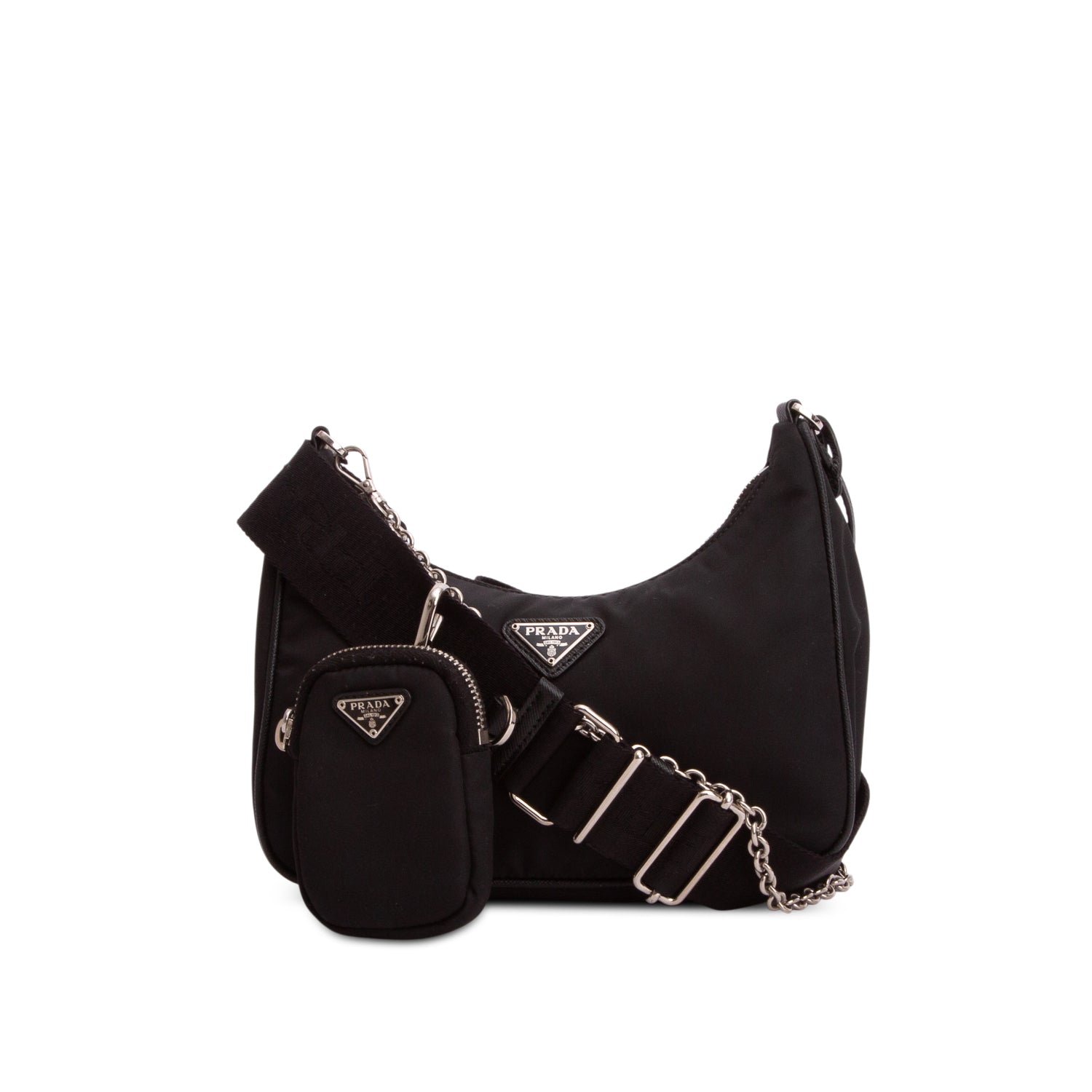Prada Black Re-Edition 2005 Re-Nylon Bag w/ Straps – OLIVER'S