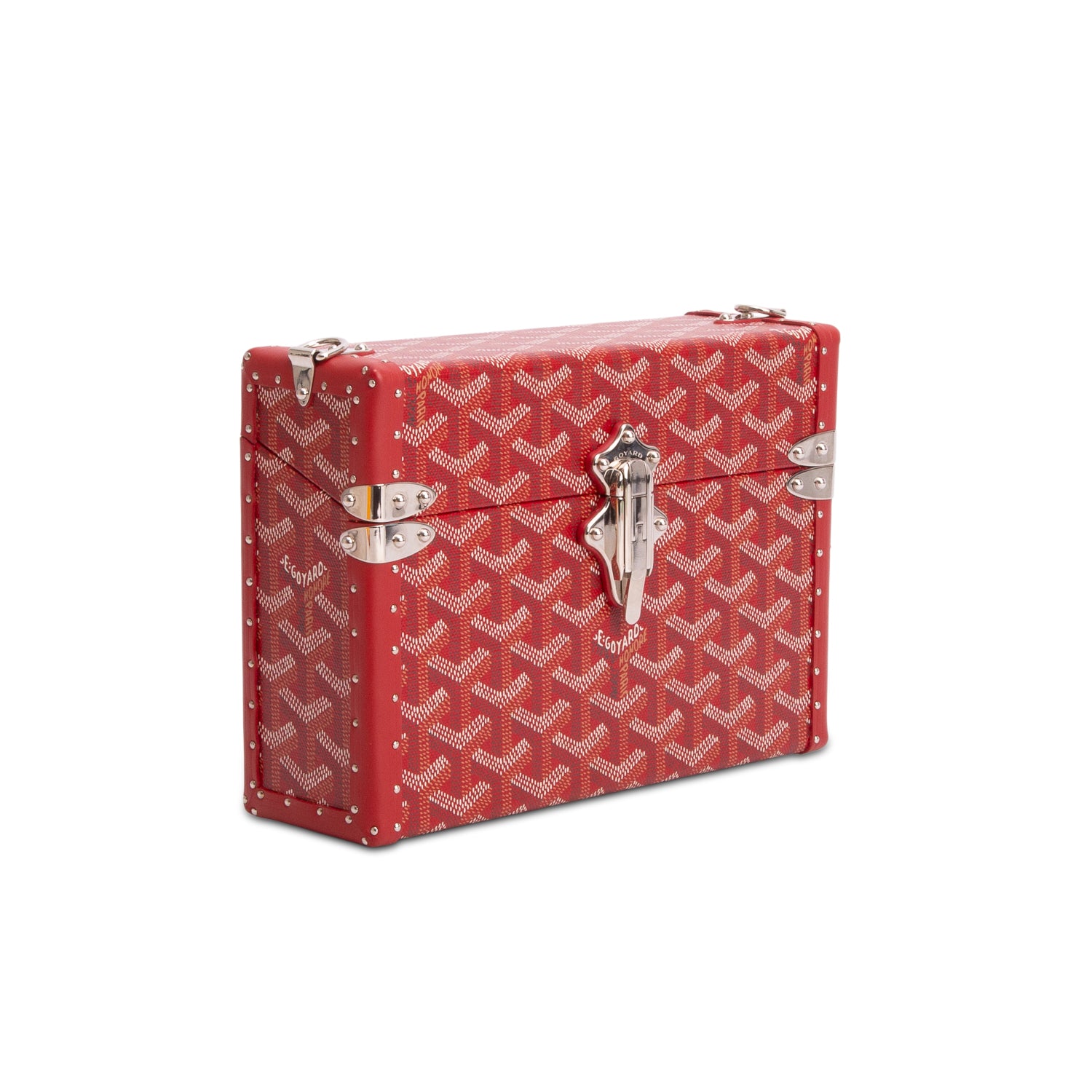 Goyard 2023 Red Goyardine Cassette Trunk