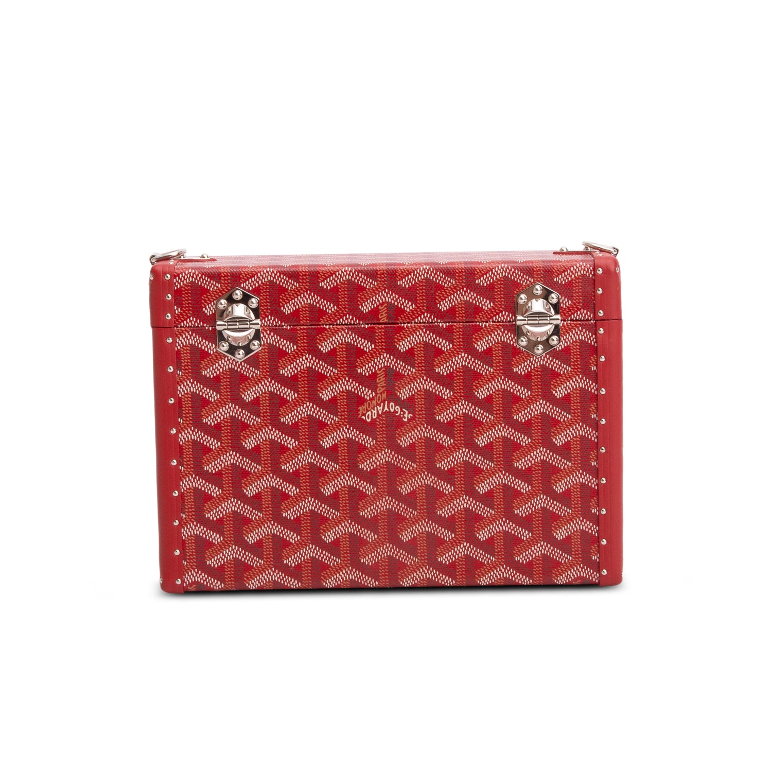Goyard 2023 Red Goyardine Cassette Trunk
