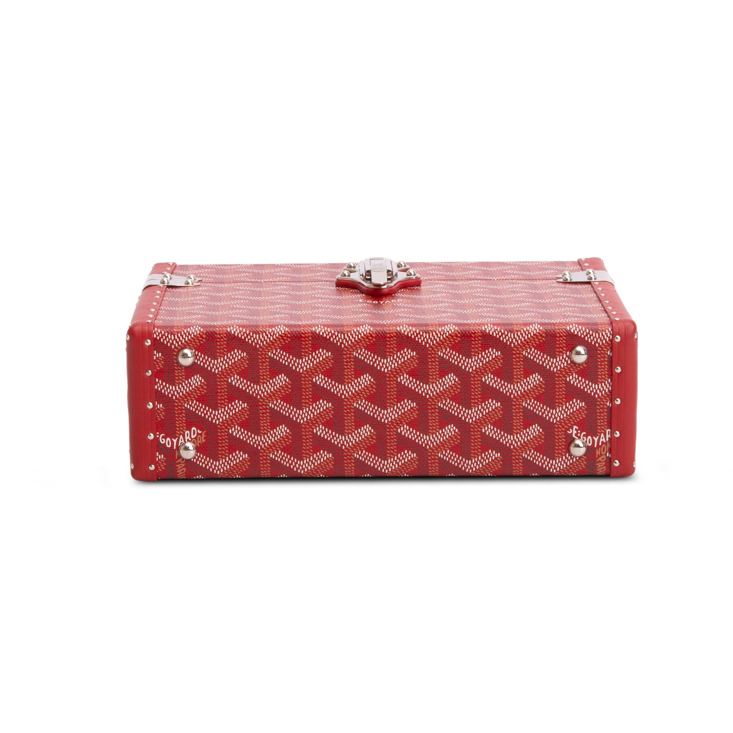 Goyard 2023 Red Goyardine Cassette Trunk