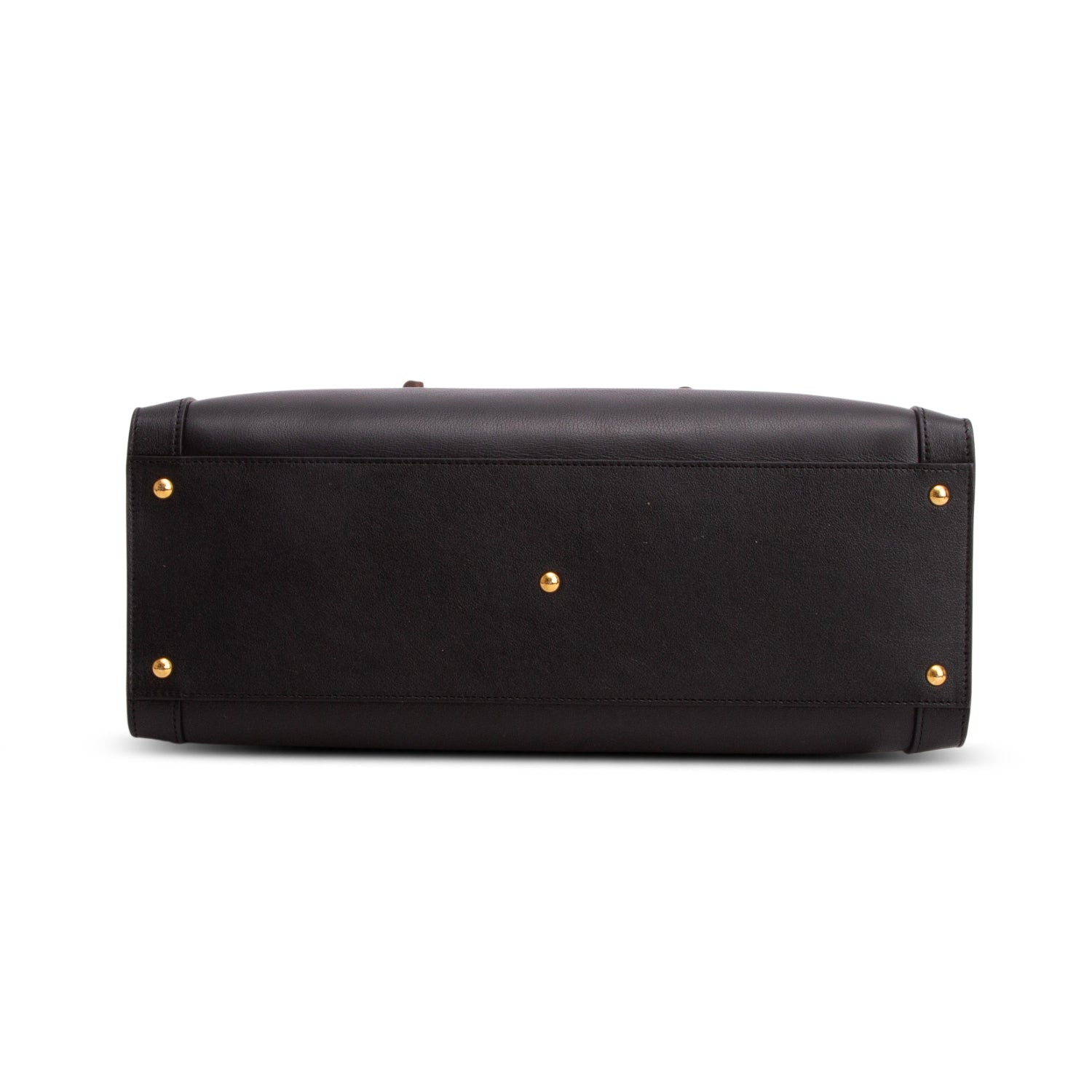 Gucci Black Textured Dollar Calfskin Medium Diana Tote Bag w/ Strap