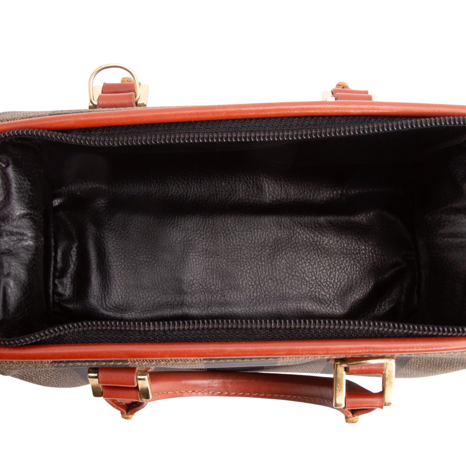 Fendi Vintage Stripe Pequin Mini Boston Bag