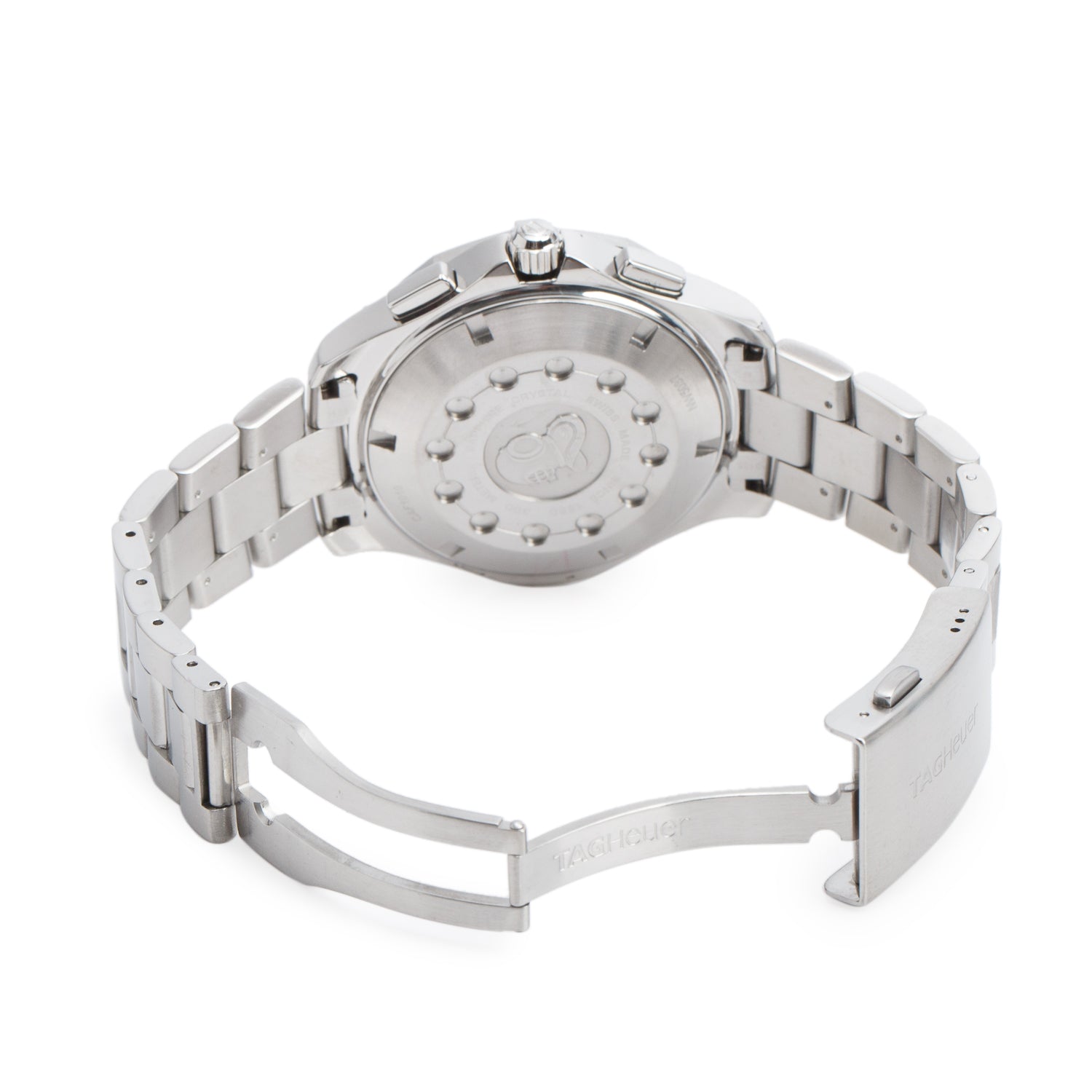 Tag Heuer Stainless Steel Aquaracer 43 mm Chronograph Quartz Digital Watch Black Dial CAF1010