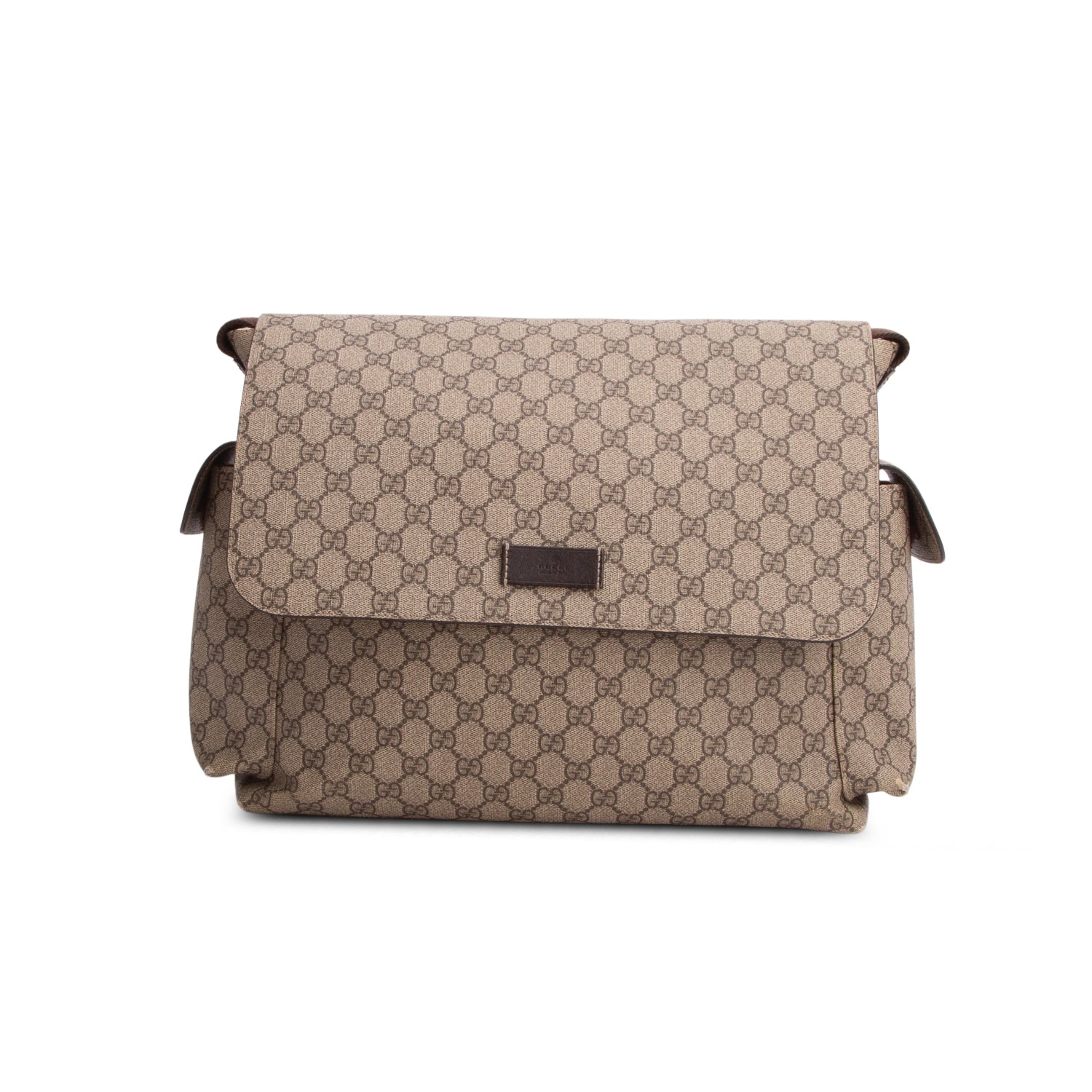 Gucci Beige GG Supreme Monogram Large Diaper Bag