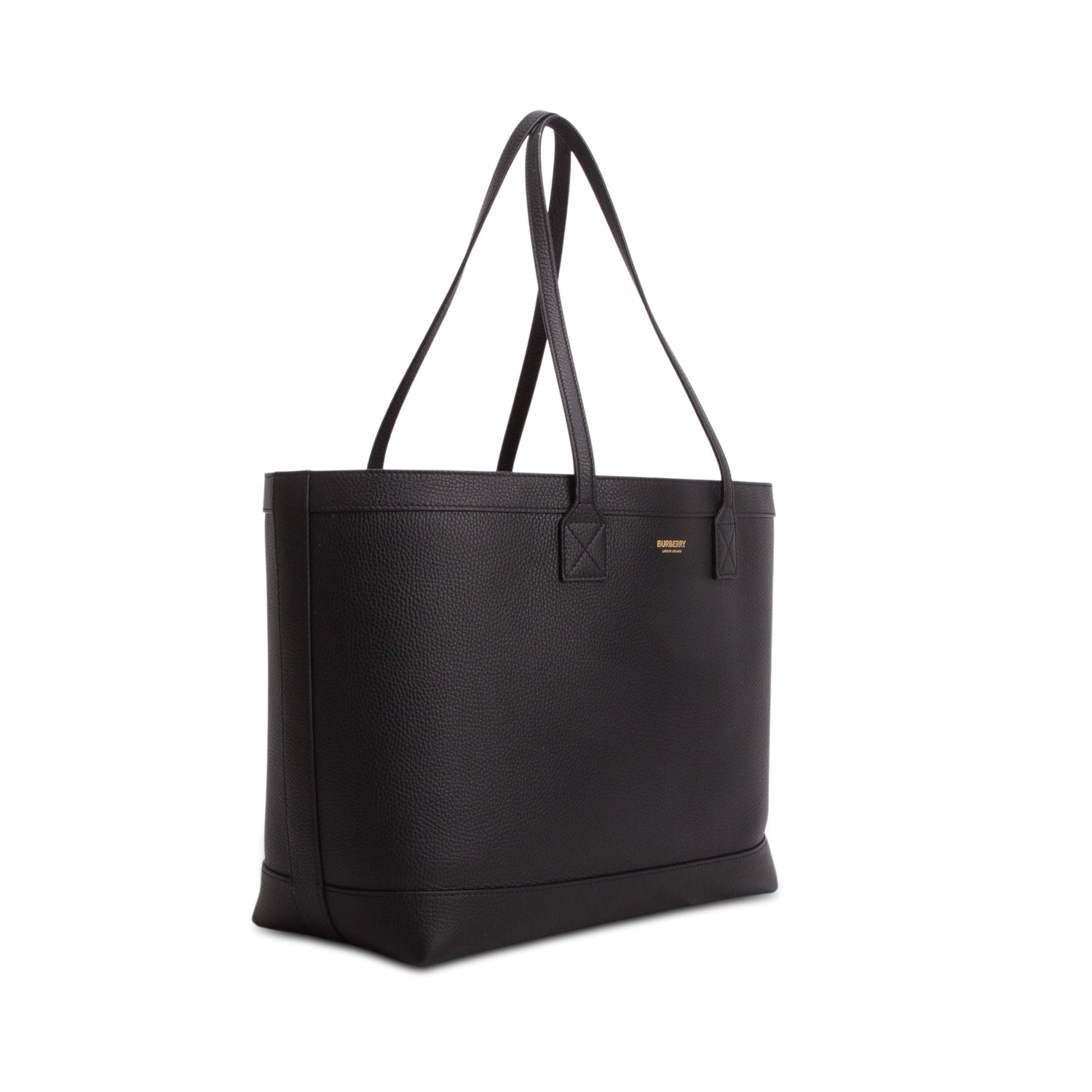 Burberry Black Grainy Calfskin Medium London Tote Bag
