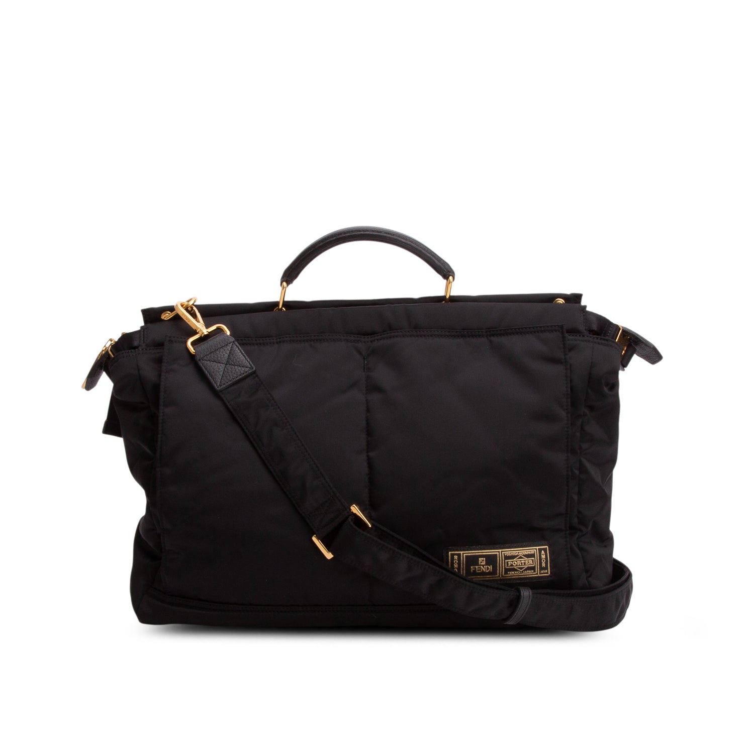AH.H 『Style of Authenticity』 Vol.1~Vol.5 Fendi x Porter Black Nylon Peekaboo Briefcase w/ Strap – OLIVER'S