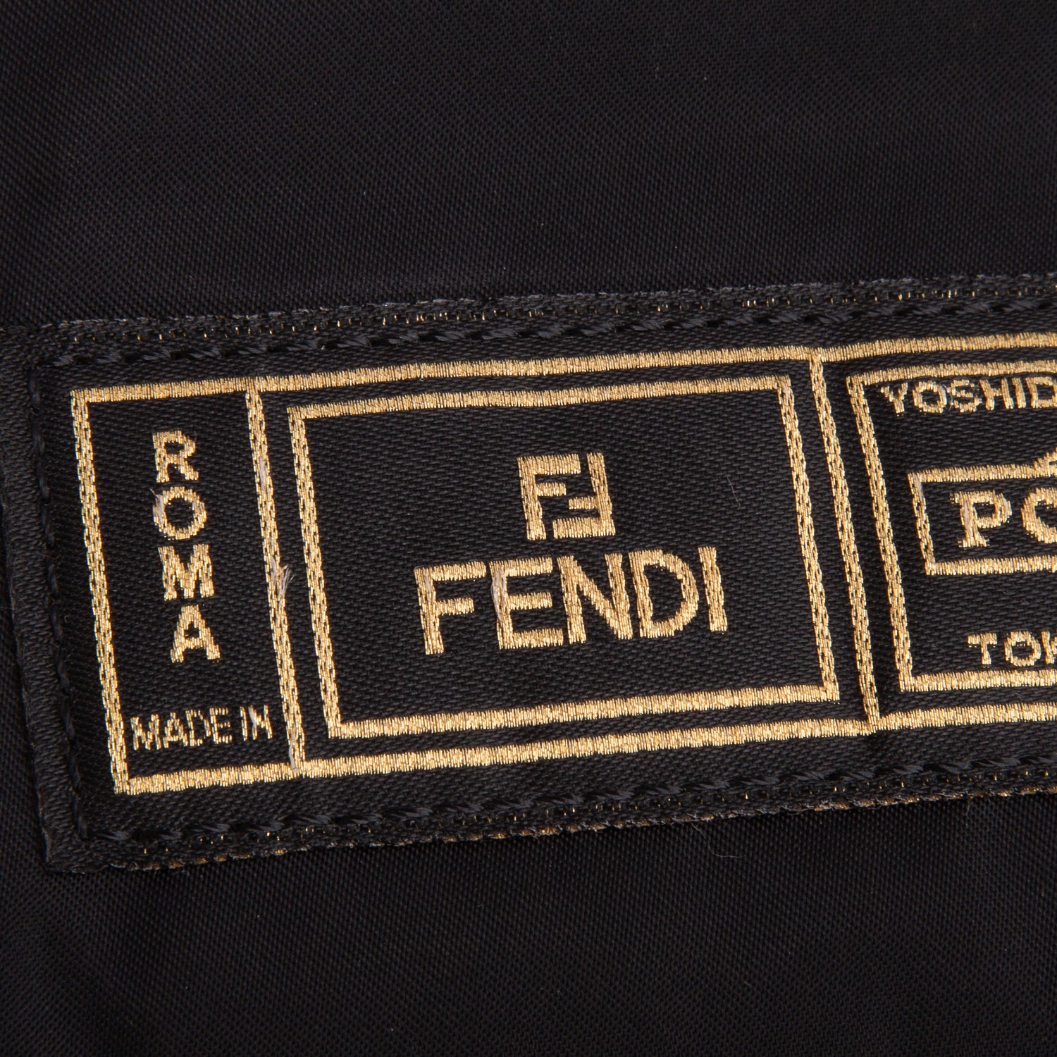 Fendi x Porter Black Nylon Peekaboo Briefcase w/ Strap