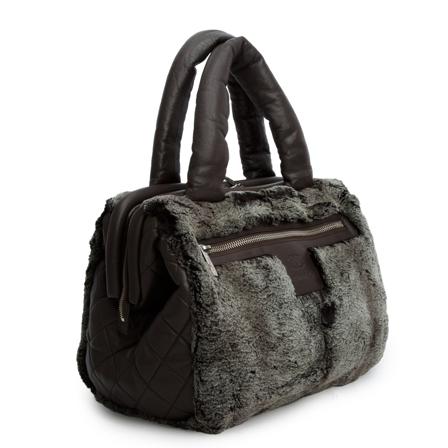 Chanel Grey Orylag & Calfskin Coco Cocoon Tote Bag