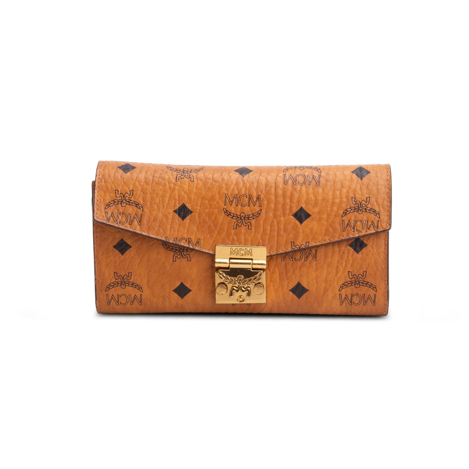 MCM Cognac Visetos Tracy Chain Wallet Bag w/ Box