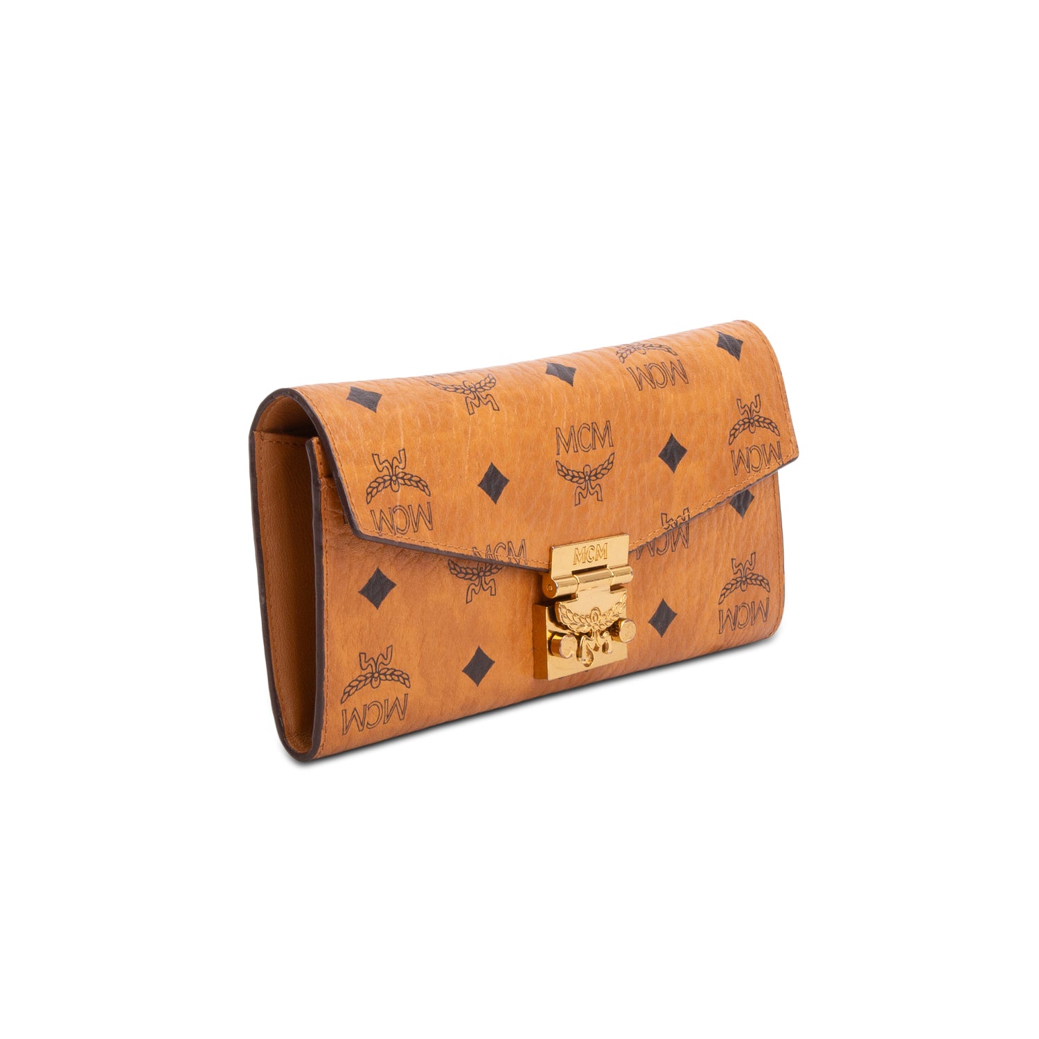 MCM Cognac Visetos Tracy Chain Wallet Bag w/ Box