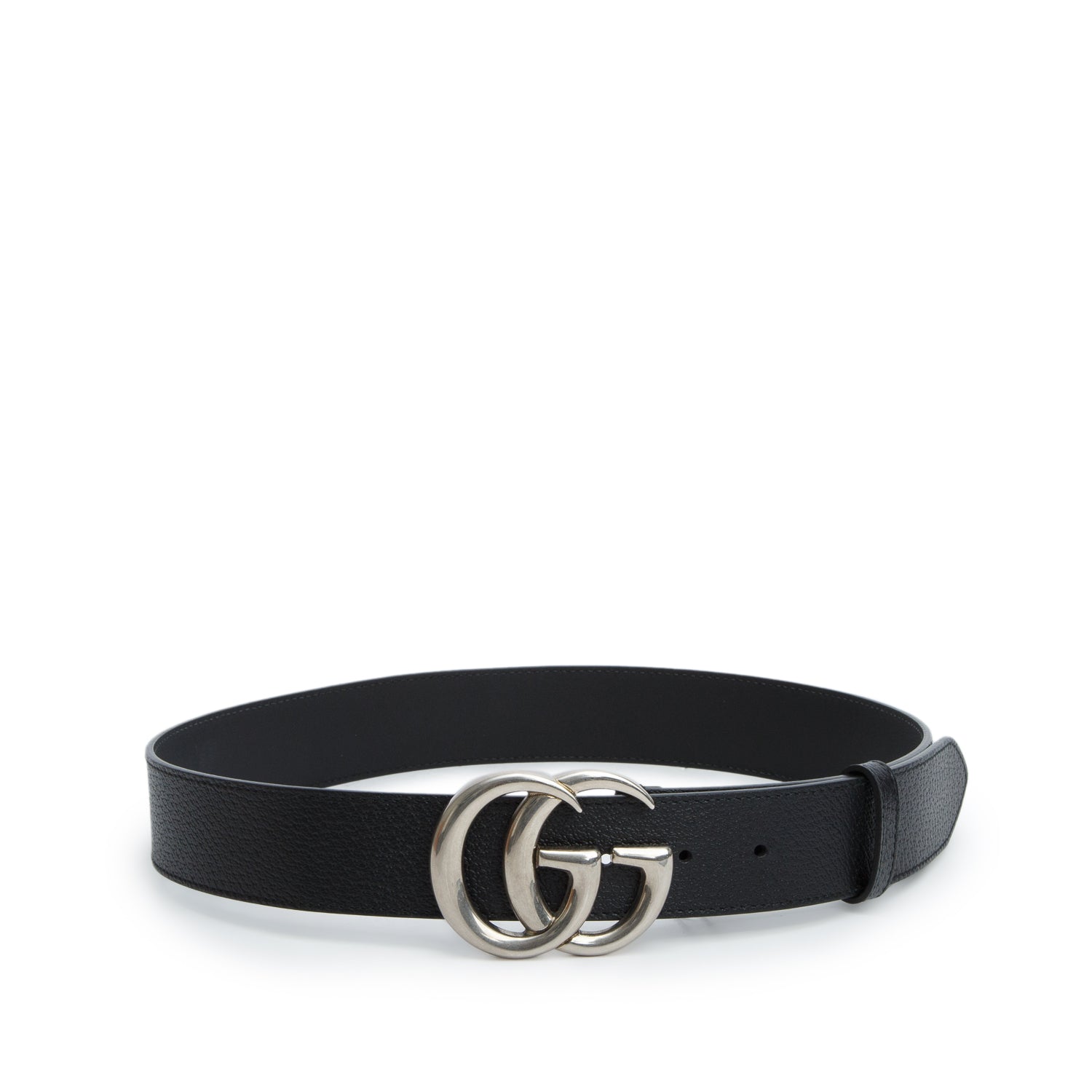 Gucci Black GG Marmont Wide Leather Belt 85 34 w/ Box