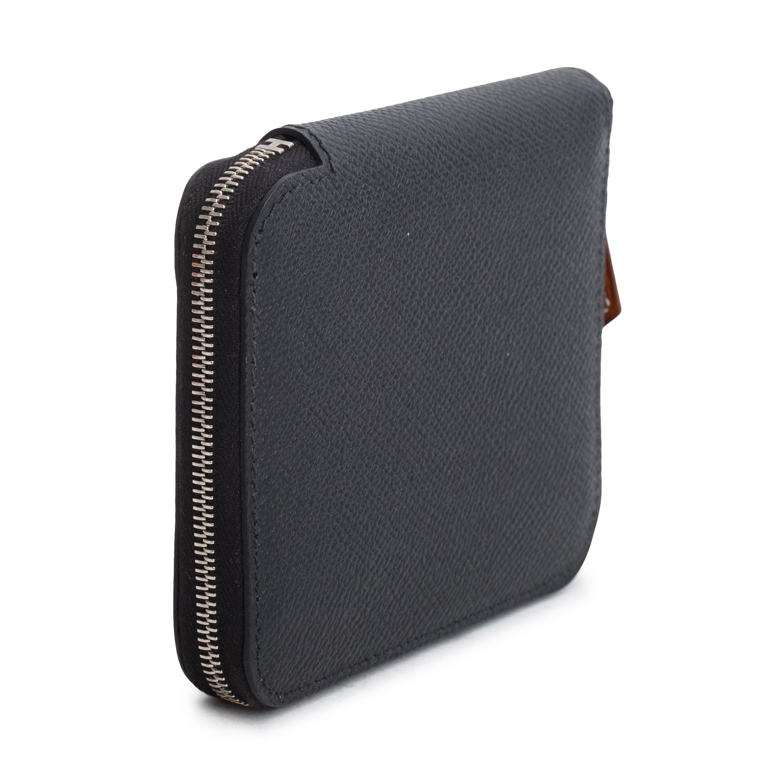 Hermes 2025 Noir Epsom Leather Silk'In Compact Wallet w/ Box