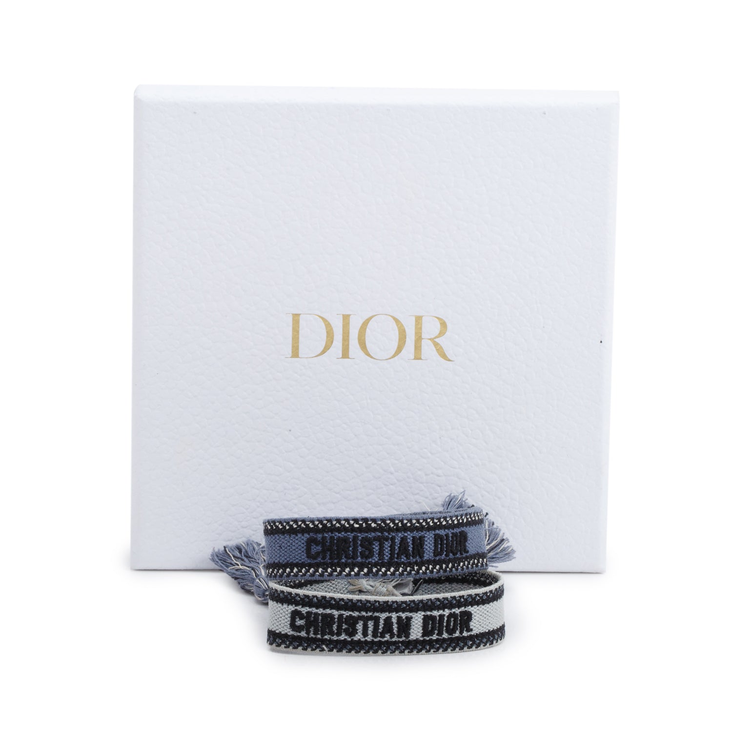 Christian Dior Woven Cotton Friendship Bracelet Set w/ Box